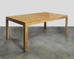 1970s Henredon Burl Wood Parsons Dining Table