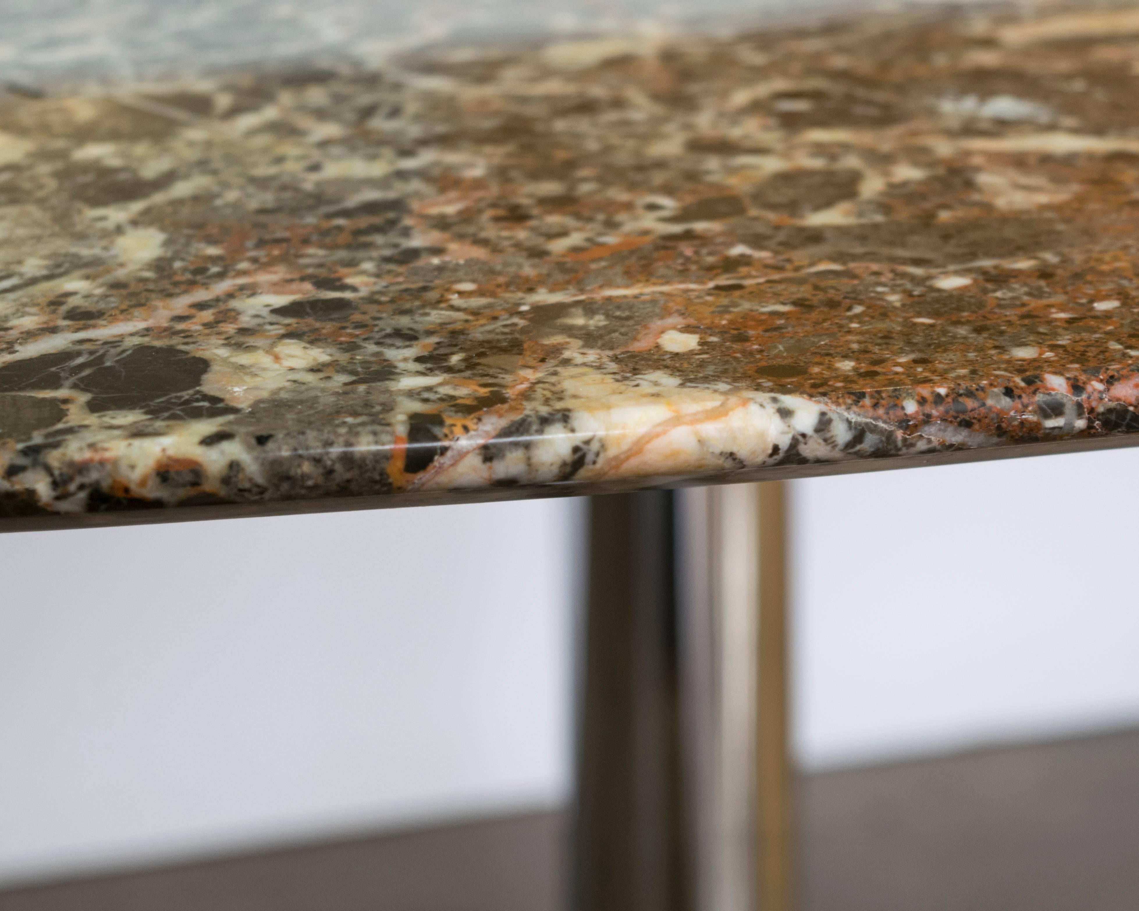 Mid-Century Modern Florence Knoll Dining Table or Desk with Marble Top For Sale