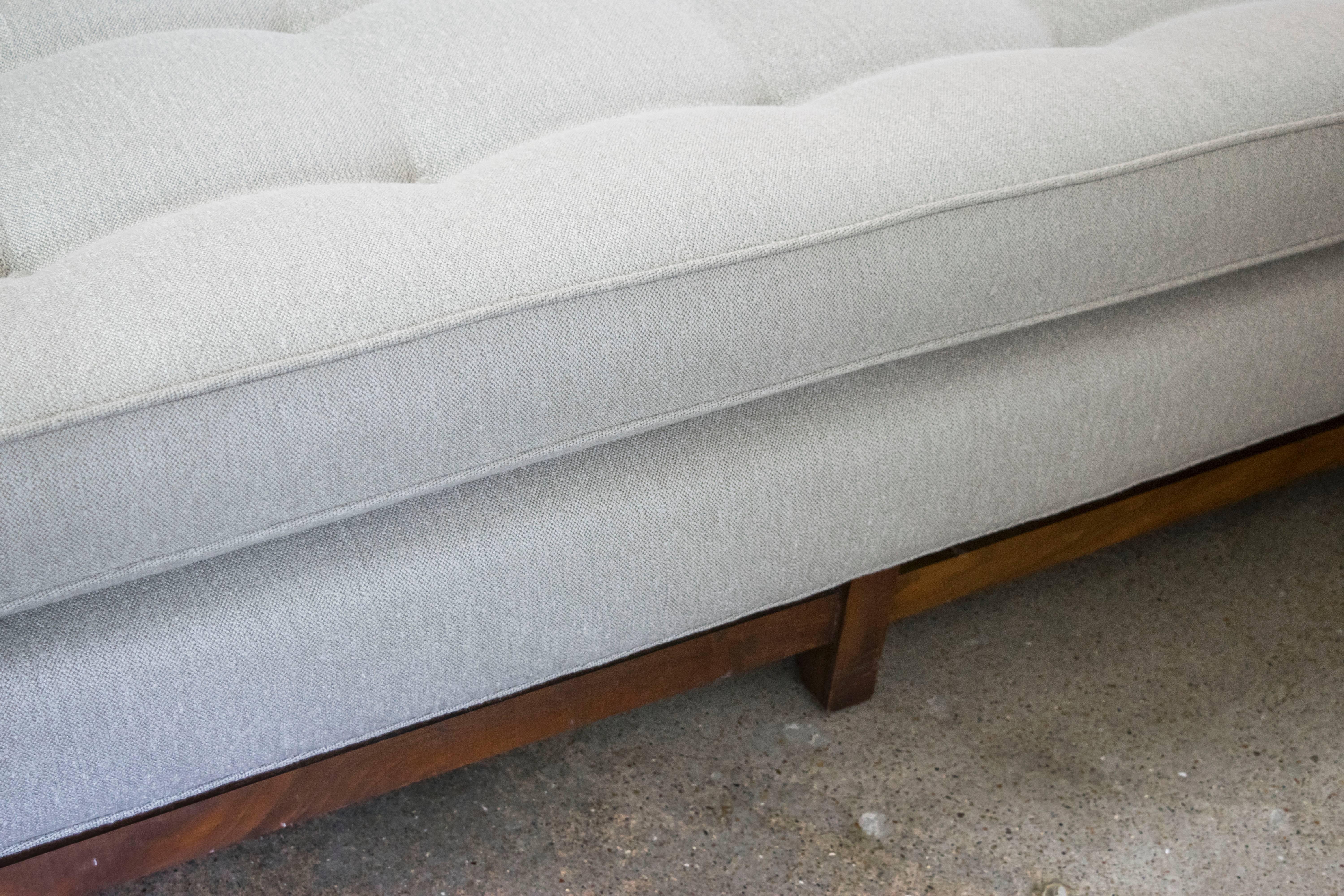 Mid-Century Modern Extra-Long Tuxedo Sofa in the Style of Harvey Probber For Sale