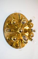 Extra Large German Brass Sputnik Wall or Ceiling Lights