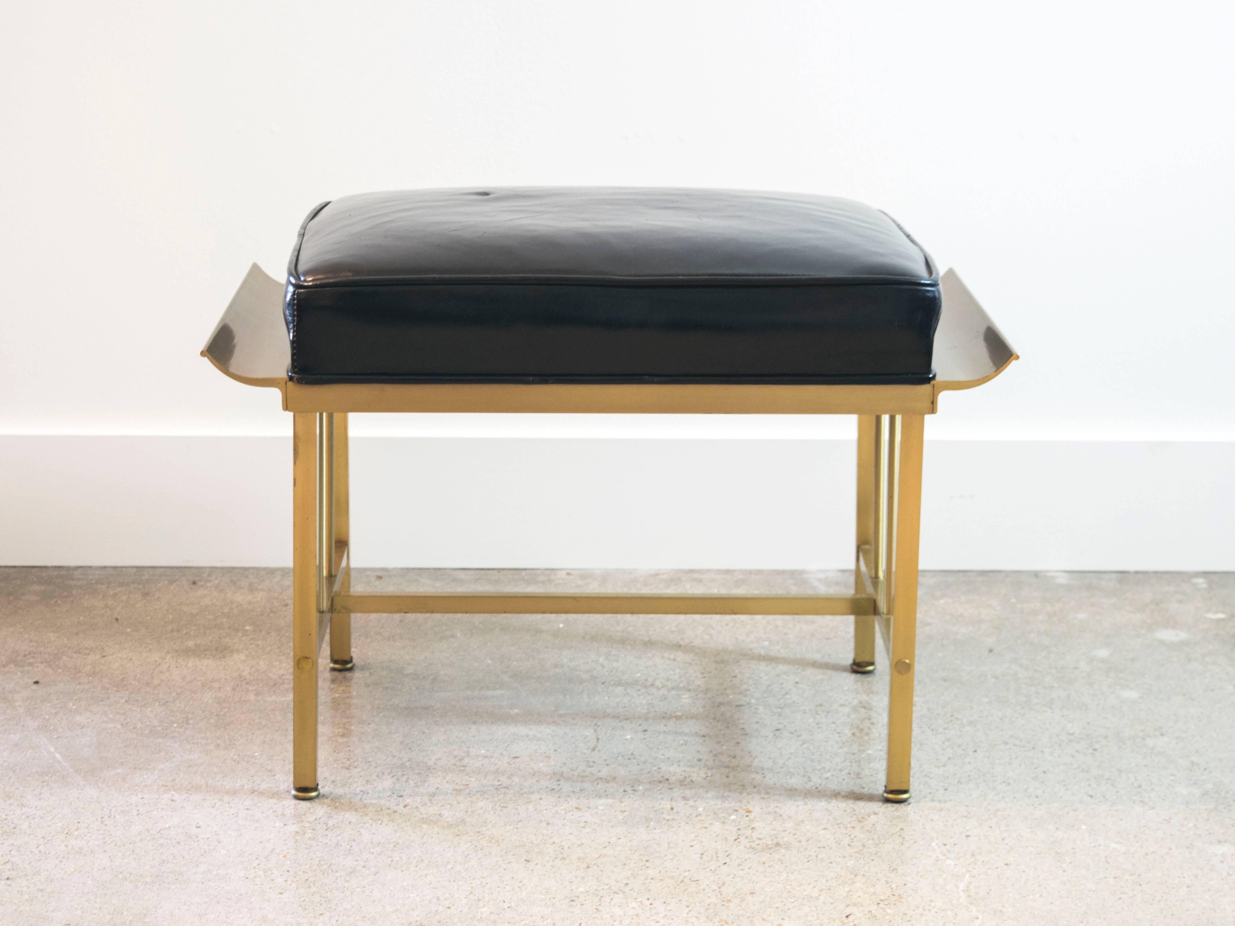 Mid-Century Modern Mastercraft Brass Vanity Stool