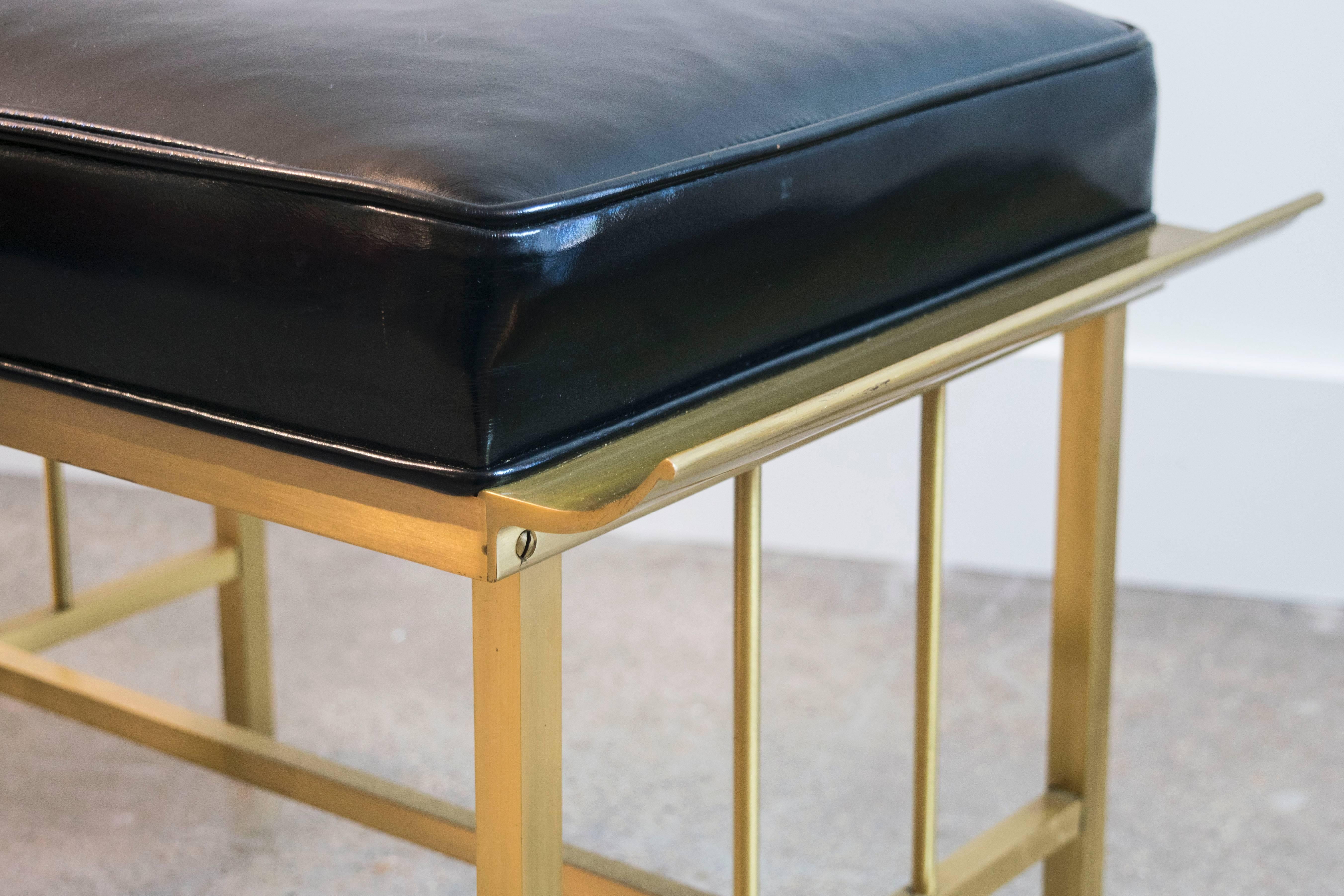 American Mastercraft Brass Vanity Stool