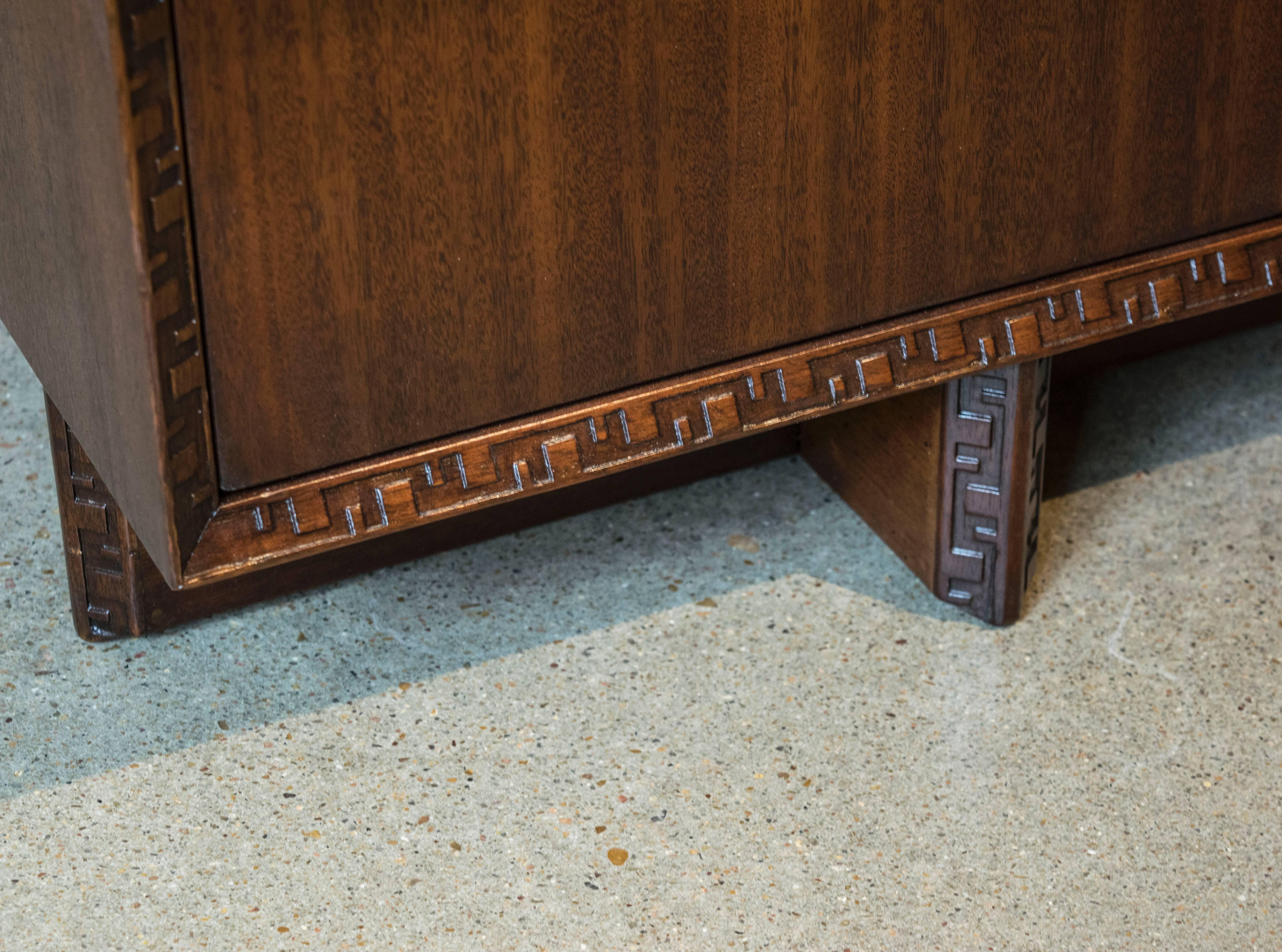 Four-Drawer Nightstand or Small Chest by Frank Lloyd Wright In Excellent Condition In Houston, TX