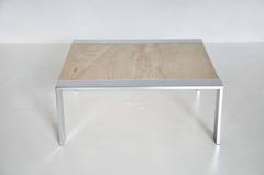 Chrome and Marble Cocktail Table Leon Rosen for Pace