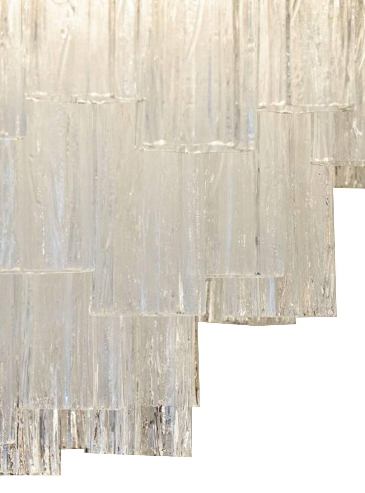 Italian Tronchi Glass Chandelier Designed by Venini for Murano