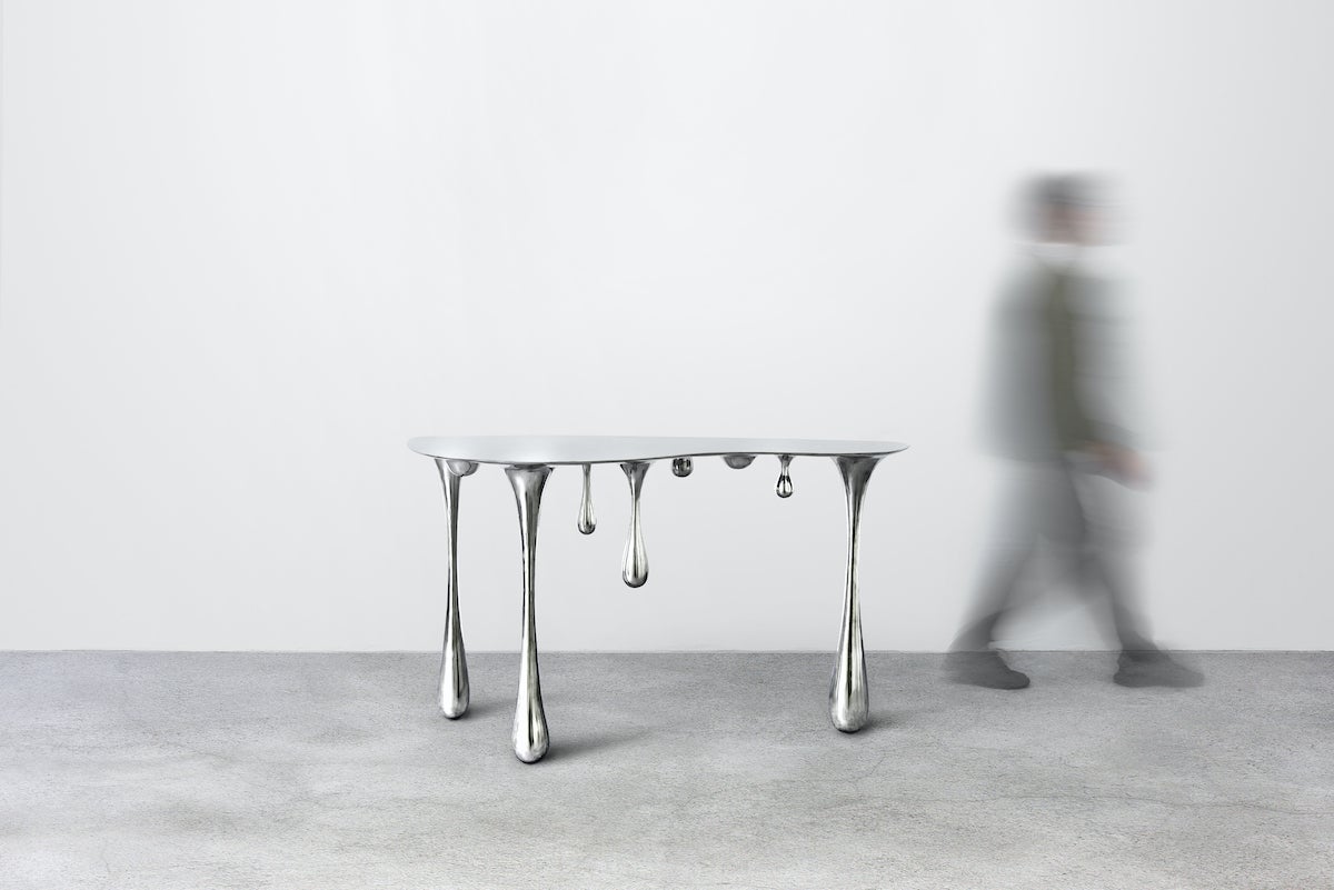 Dripping Console Table No.2 Hallway Entry Table by Zhipeng Tan