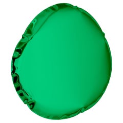 Tafla O6 Wandspiegel aus poliertem, smaragdfarbenem Edelstahl von Zieta