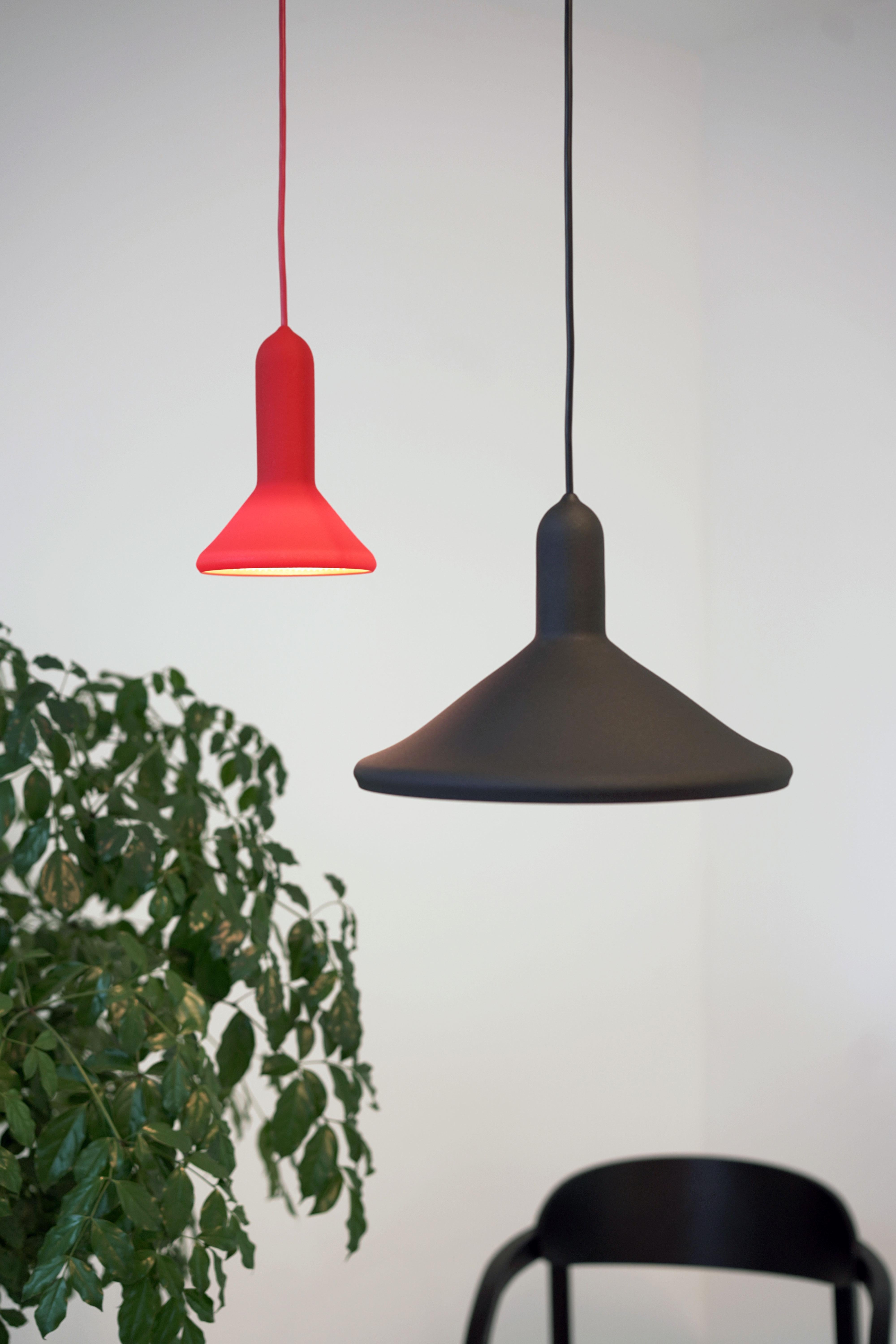 Contemporary Torch Light Pendant S1 Cone Ø150 Black By Established & Sons Sylvain Willenz For Sale