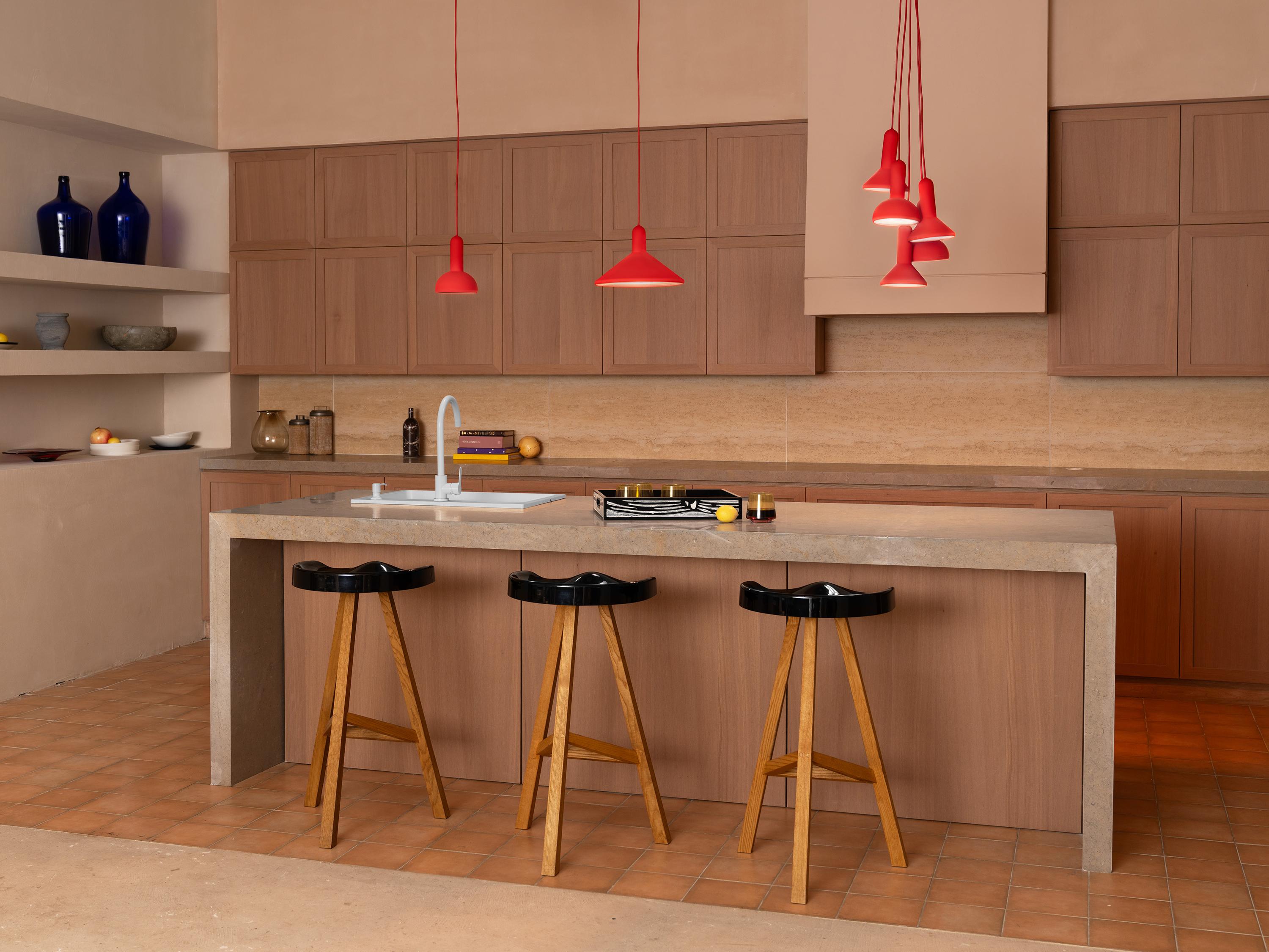 Silicone Torch Light Pendant S1 Cone Ø150 Black By Established & Sons Sylvain Willenz For Sale