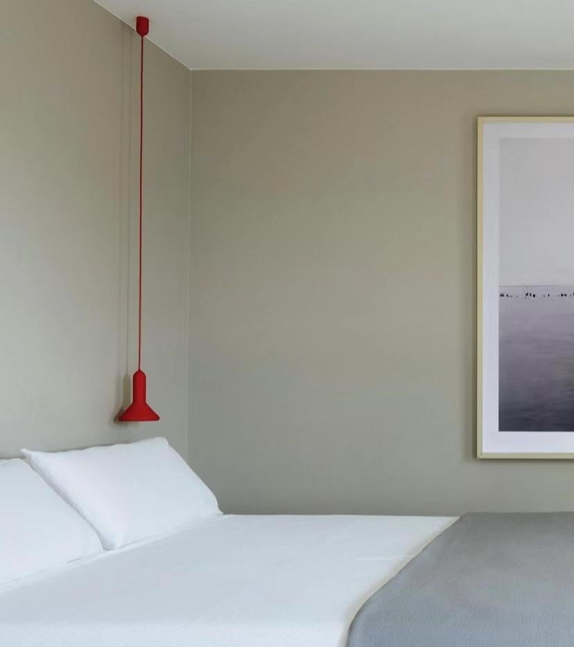 Contemporary Torch Light Pendant S1 Cone Ø150 Red By Established & Sons Sylvain Willenz For Sale