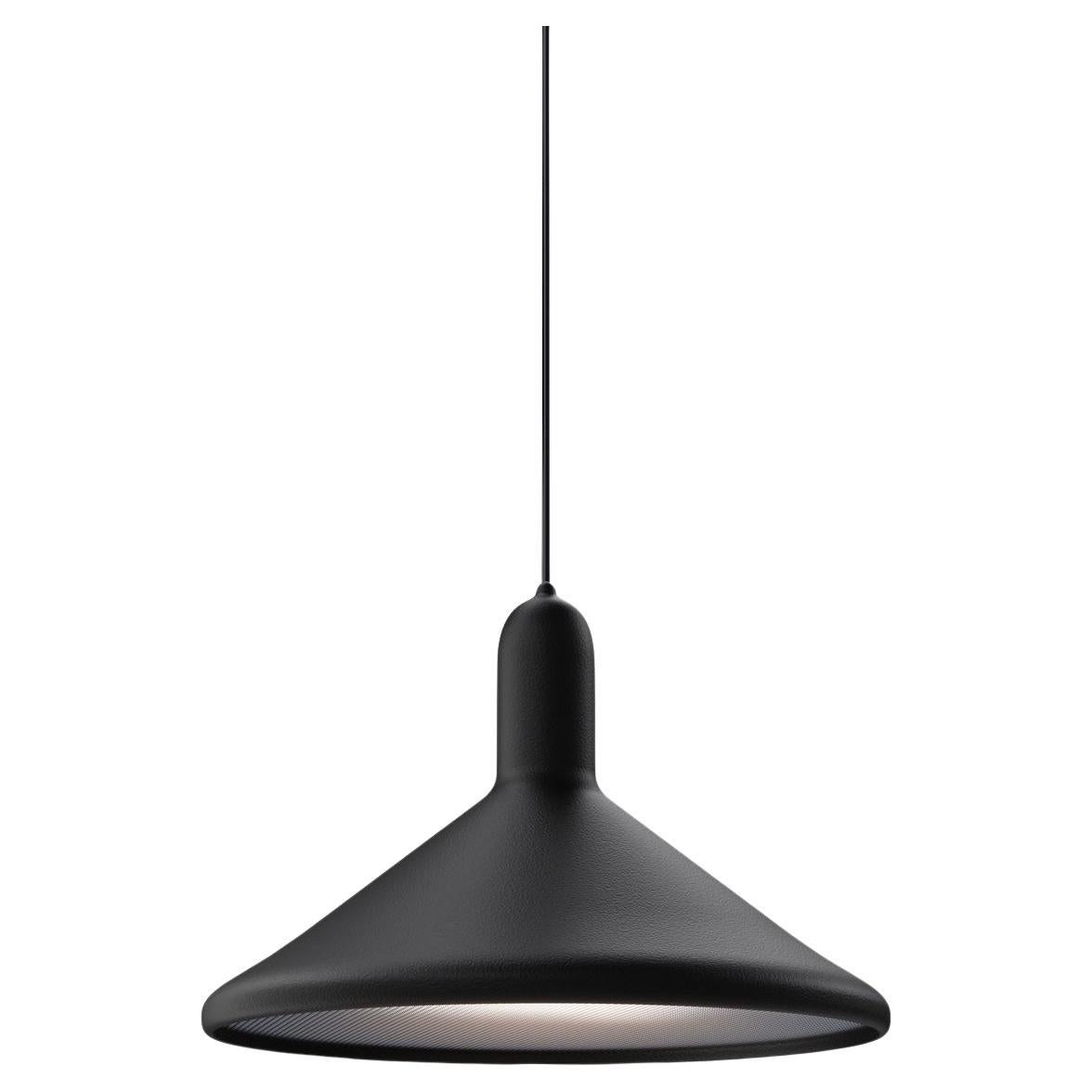 Torch Pendant S3 Cone Ø300 Black By Established & Sons Sylvain Willenz