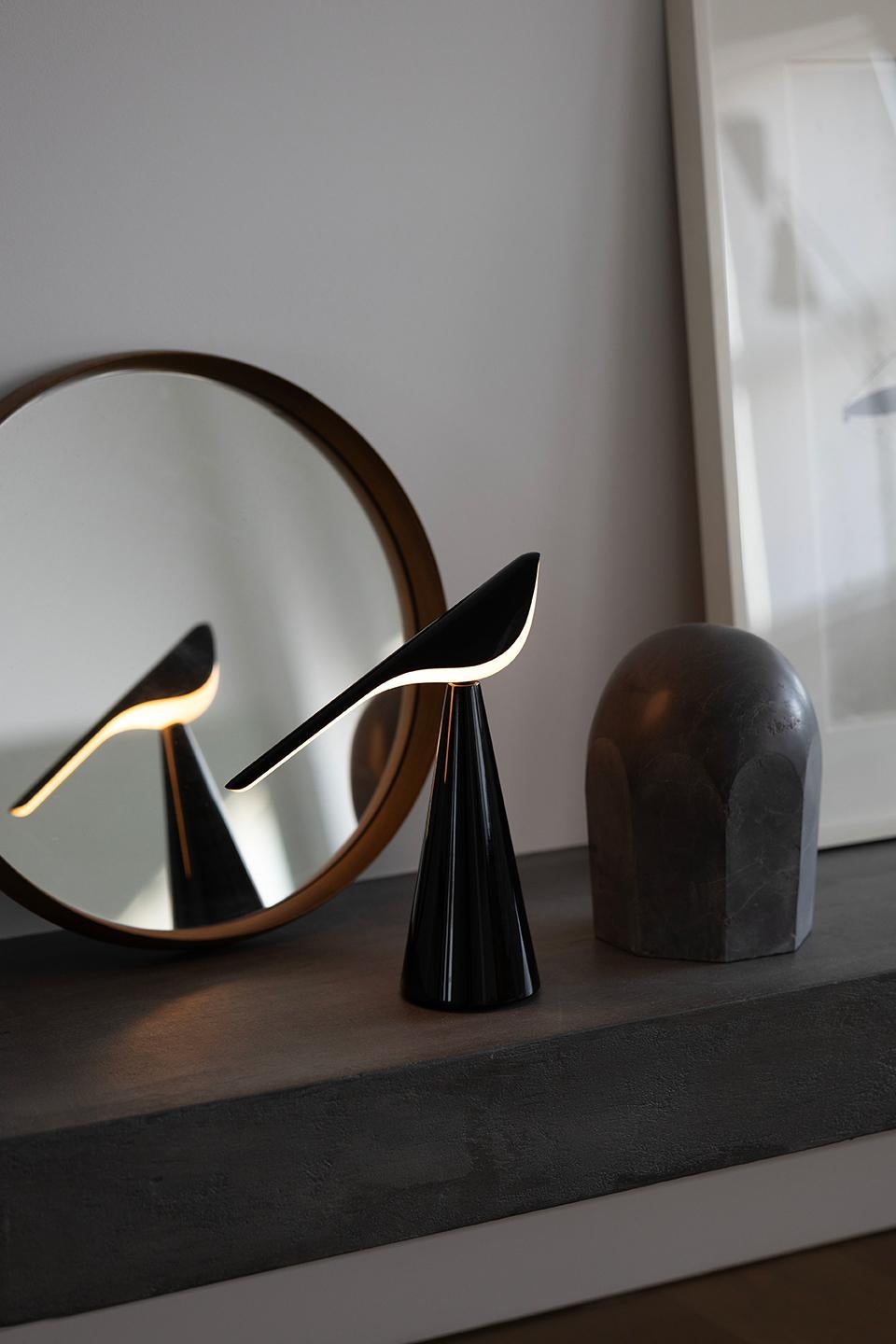 Contemporary Tiki, T2 H300, Led With Battery, Black, By Established & Sons Nao Tamura For Sale