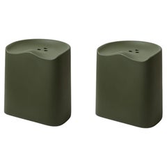 Butt Stools, Sh490, Set Of Two, Khaki, By Established & Sons