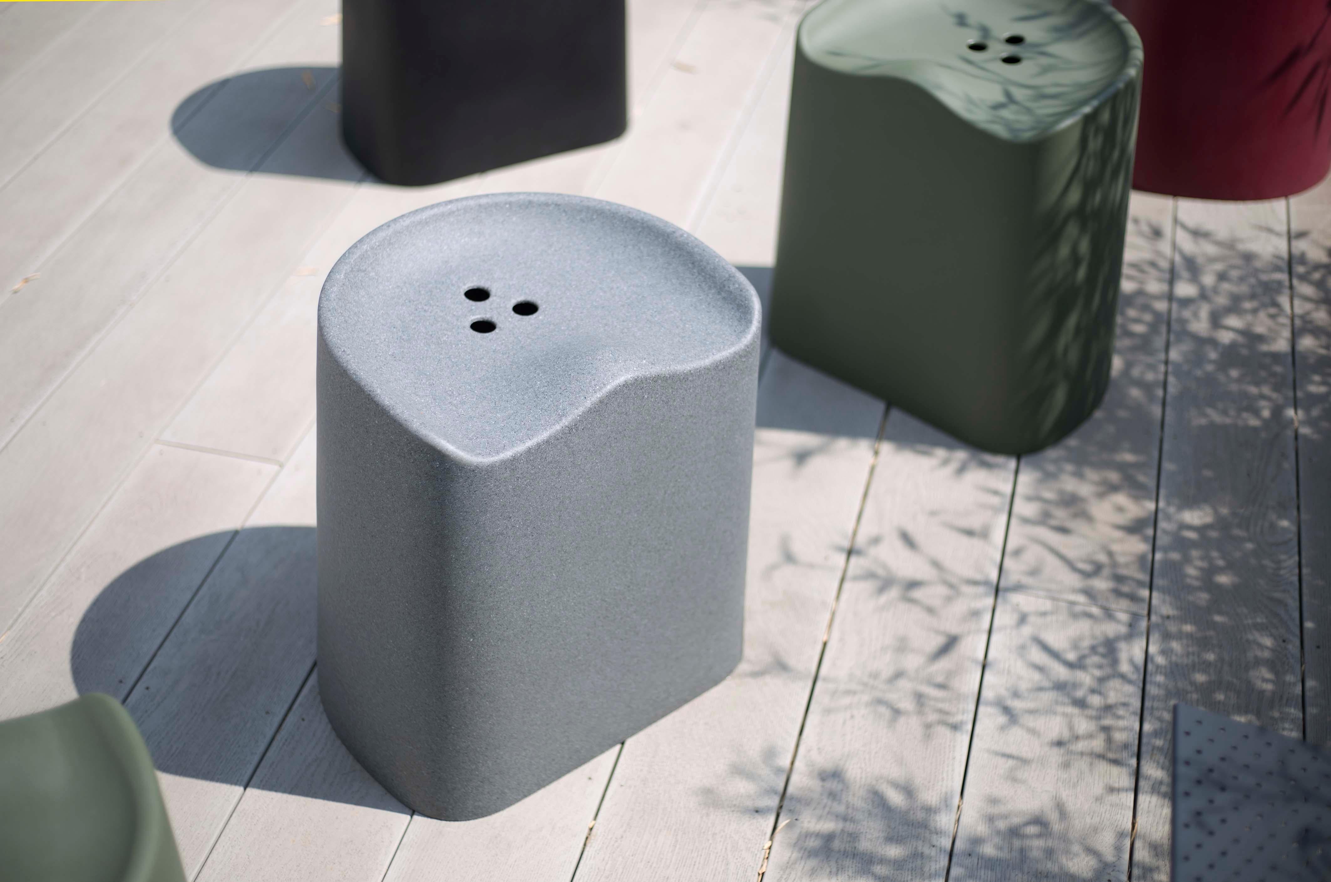 Plastic Butt Stools, Sh490, Set Of Two, White, By Established & Sons For Sale