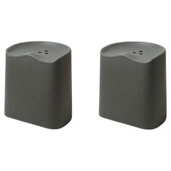 Butt Stools, Sh490, Set Of Two, Grey Fleck, By Established & Sons