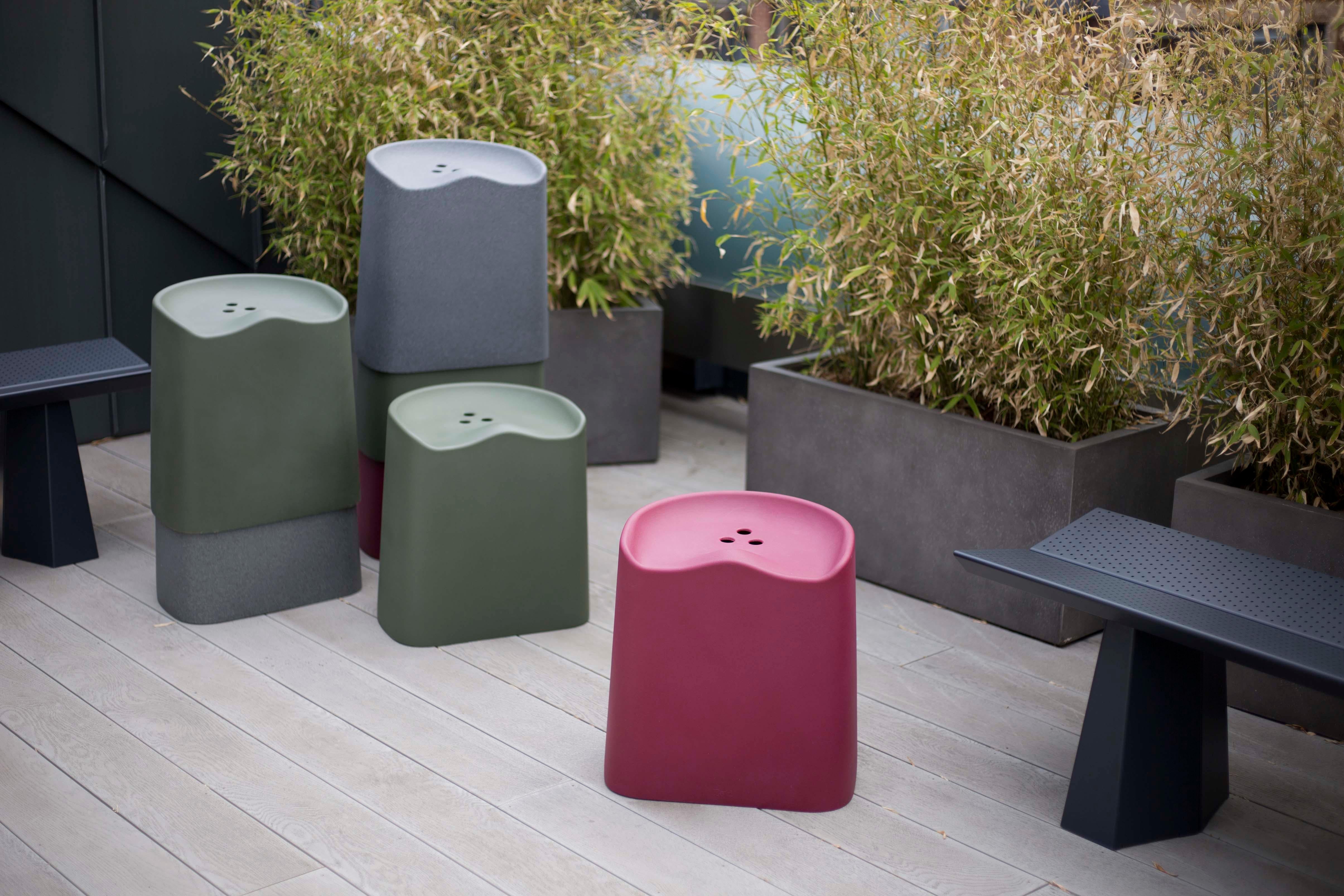 Butt Stools, Sh490, Set Of Two, Black, By Established & Sons For Sale 1