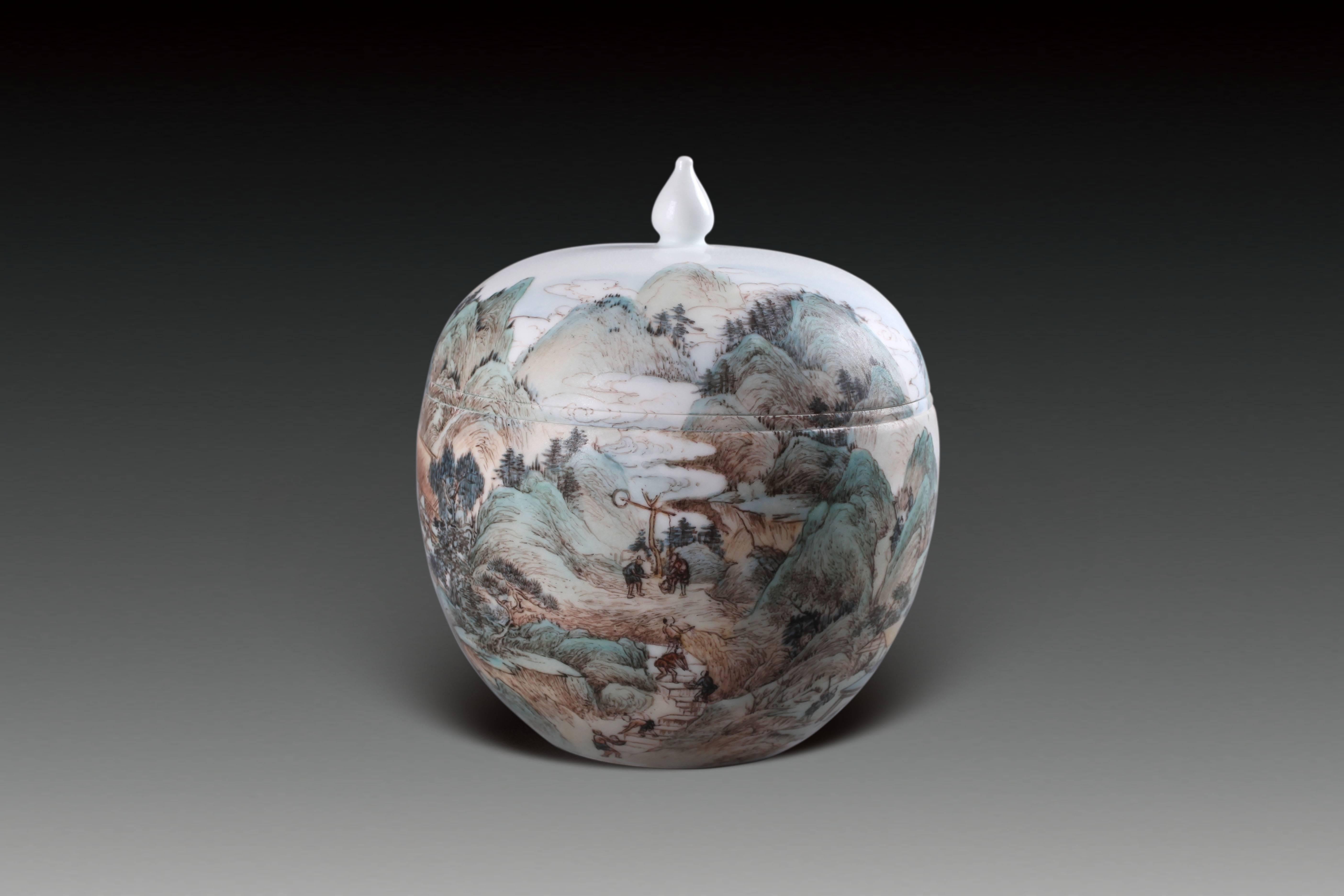 Chinese Kaolin Mines #3 Porcelain Bowl by Zhenhan Hao
