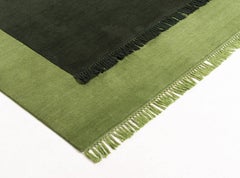 Tappeto e arazzo da parete The Eclipse Rectangle, Nepal Highland Wool and Cotton Green