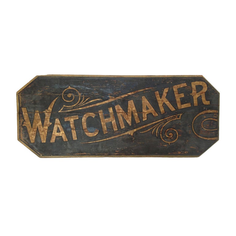Large Watchmaker Trade Sign at 1stDibs