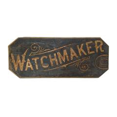 Large Watchmaker Trade Sign, circa 1900 5