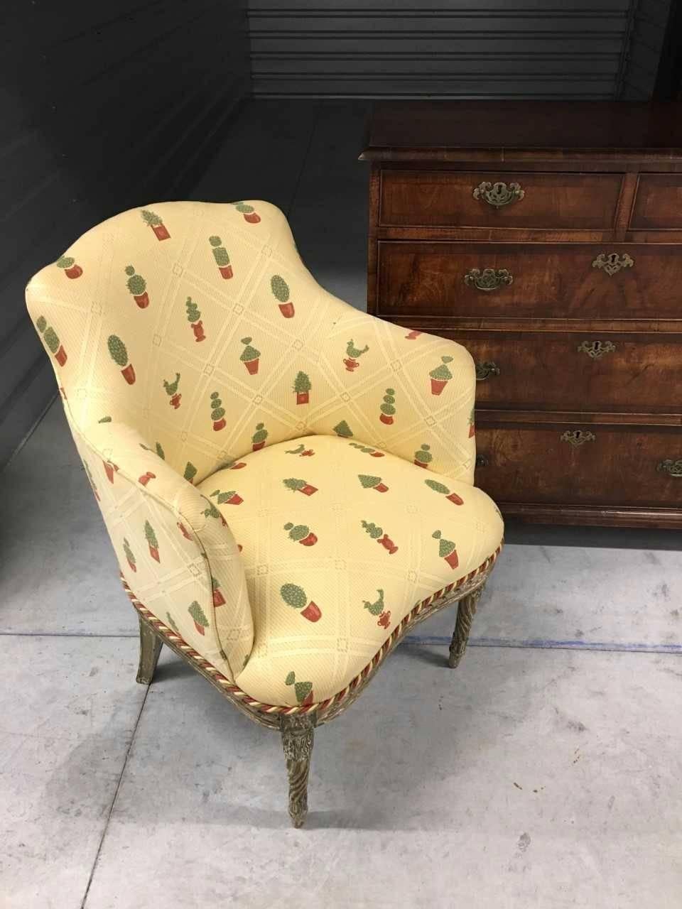 Upholstery Bergère in the Louis XVI Taste For Sale