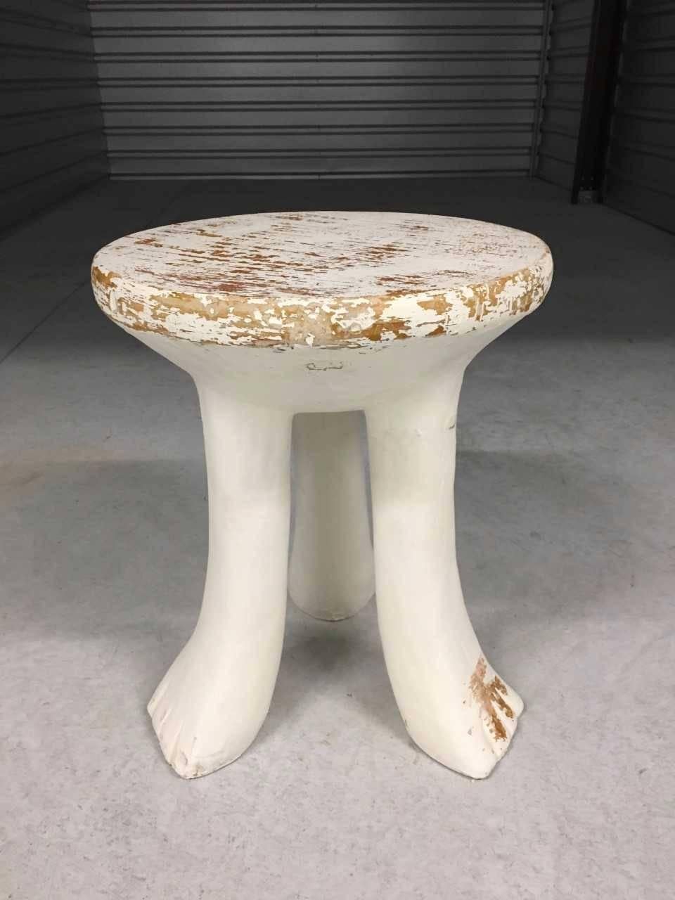 Late 20th Century Plaster Side Table, 1970 For Sale
