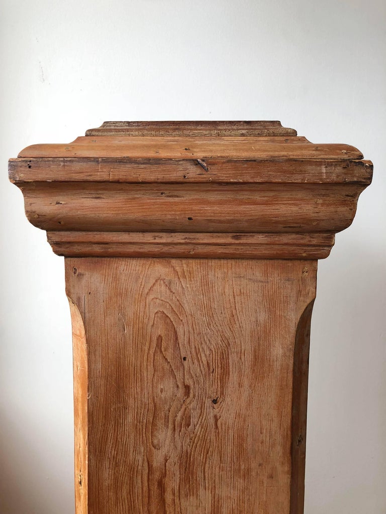 Bleached Pine Pedestal For Sale at 1stDibs
