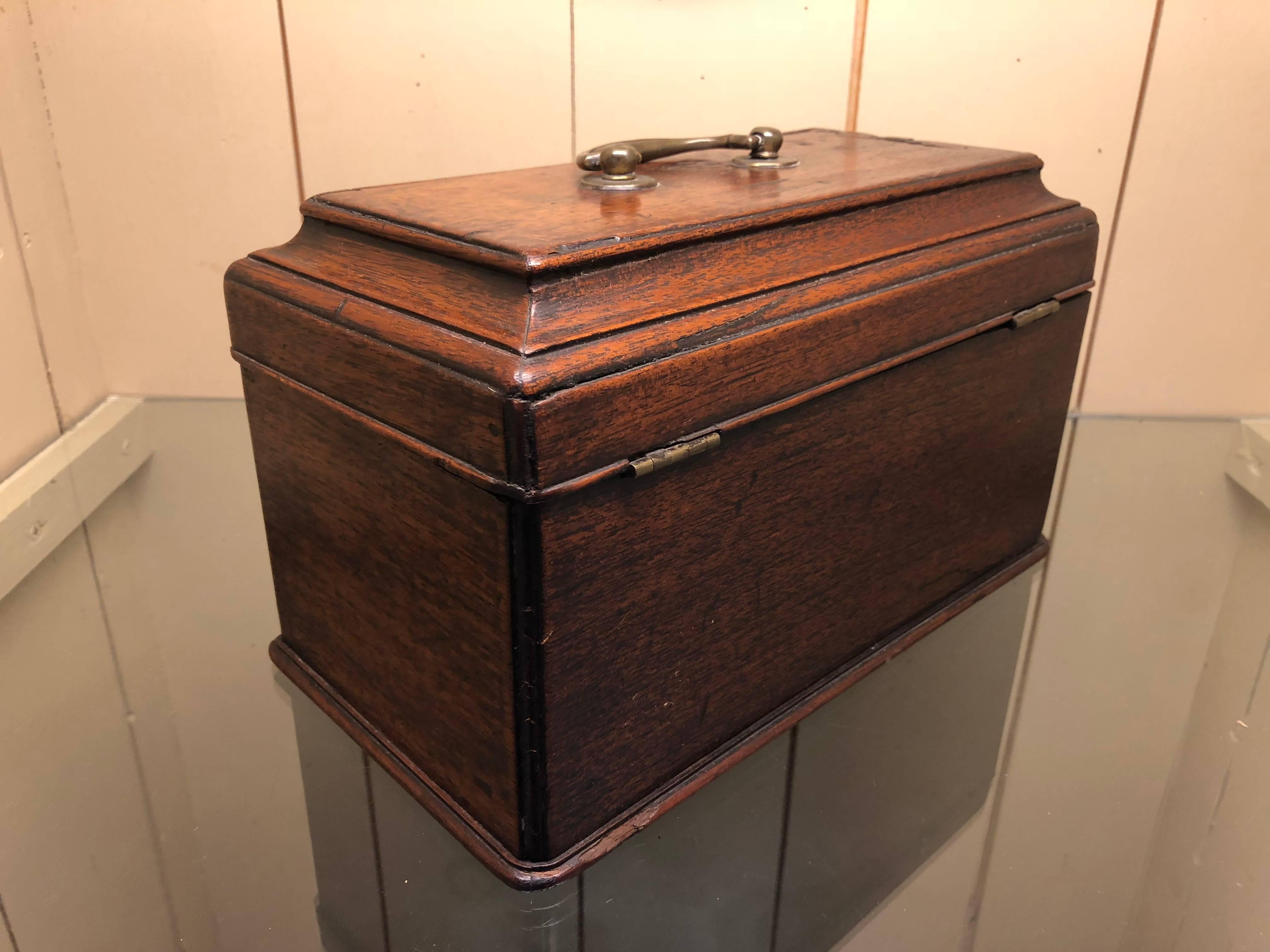 Brass Large 19th Century English Tea Caddy 