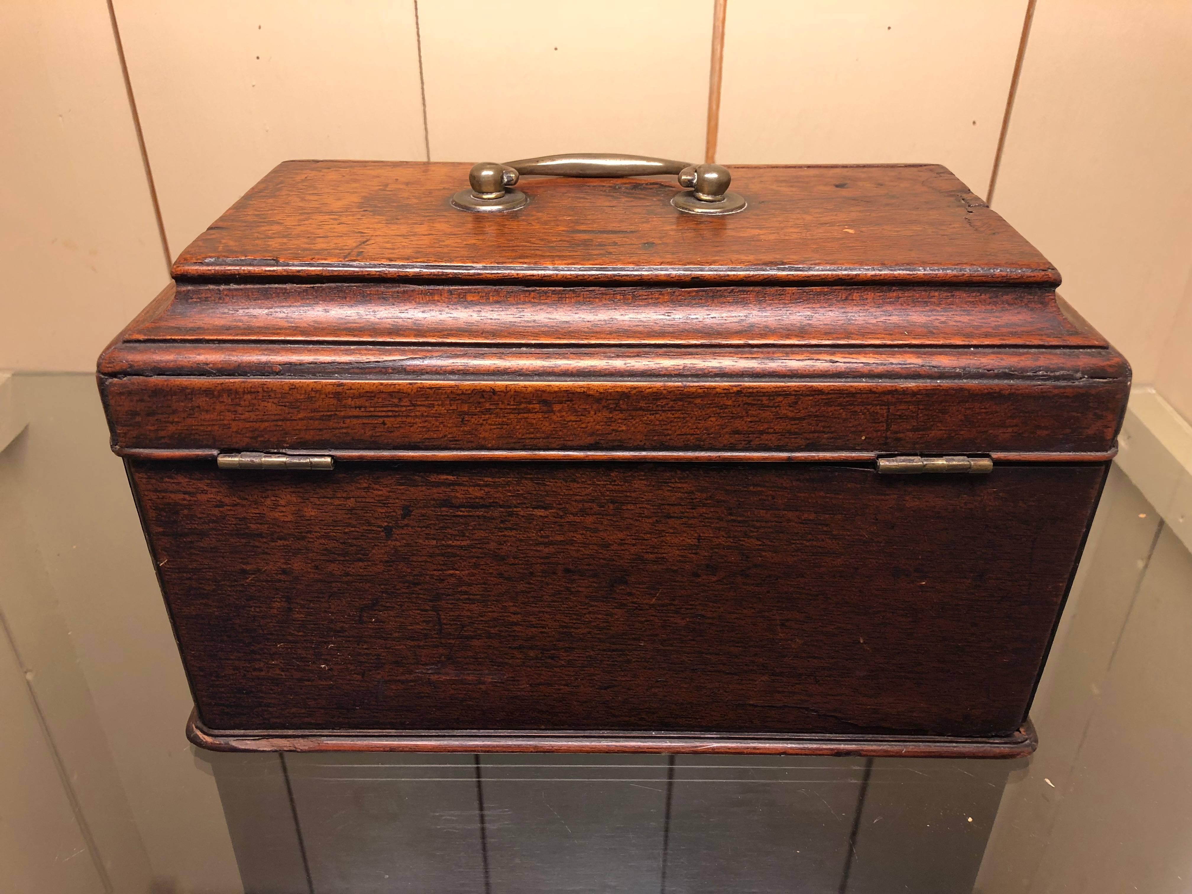 Large 19th Century English Tea Caddy  In Excellent Condition In Southampton, NY