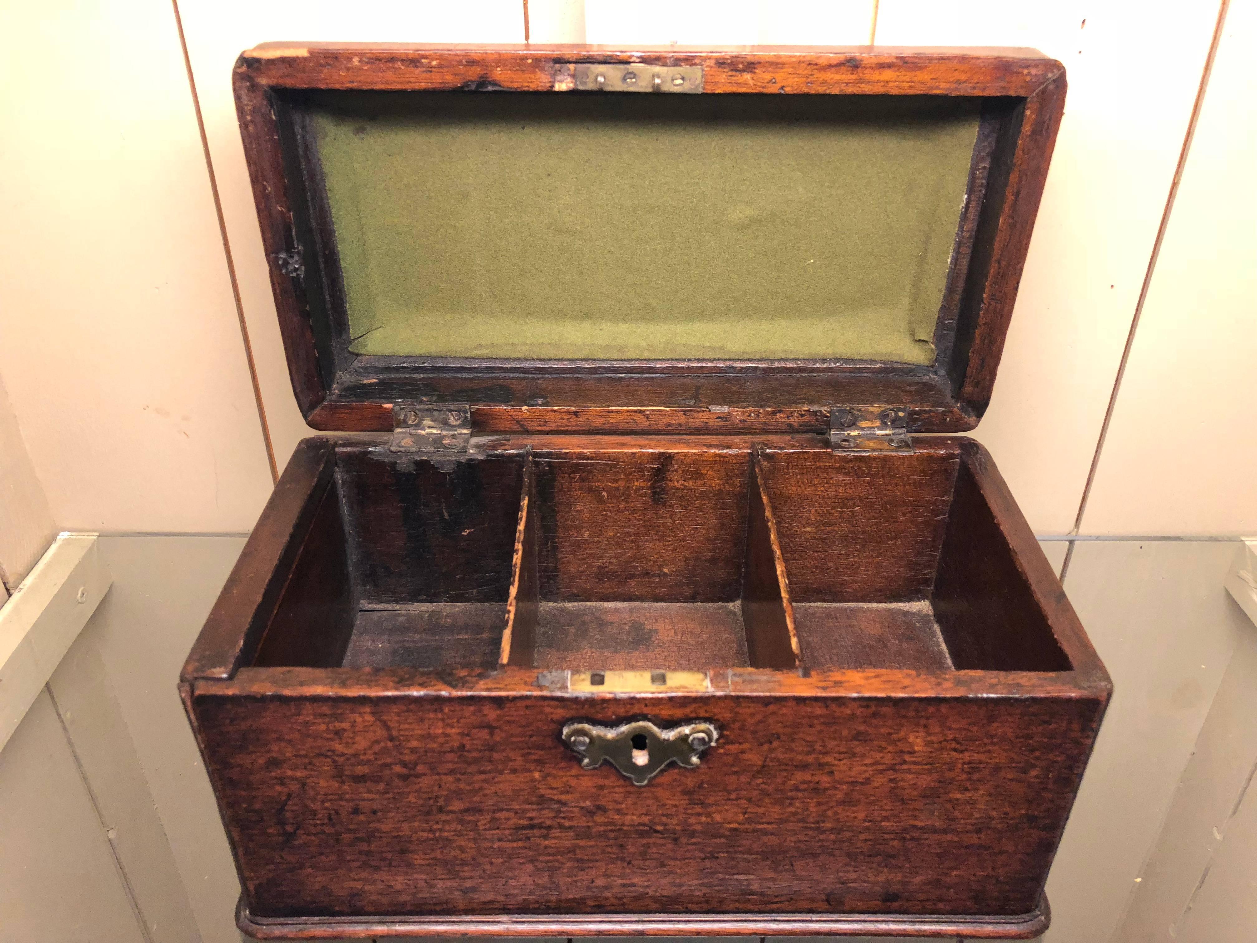 Chippendale Large 19th Century English Tea Caddy 