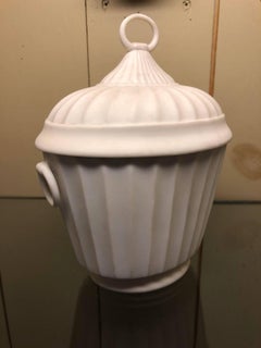 Neoclassical Bisqueware Chestnut Urn