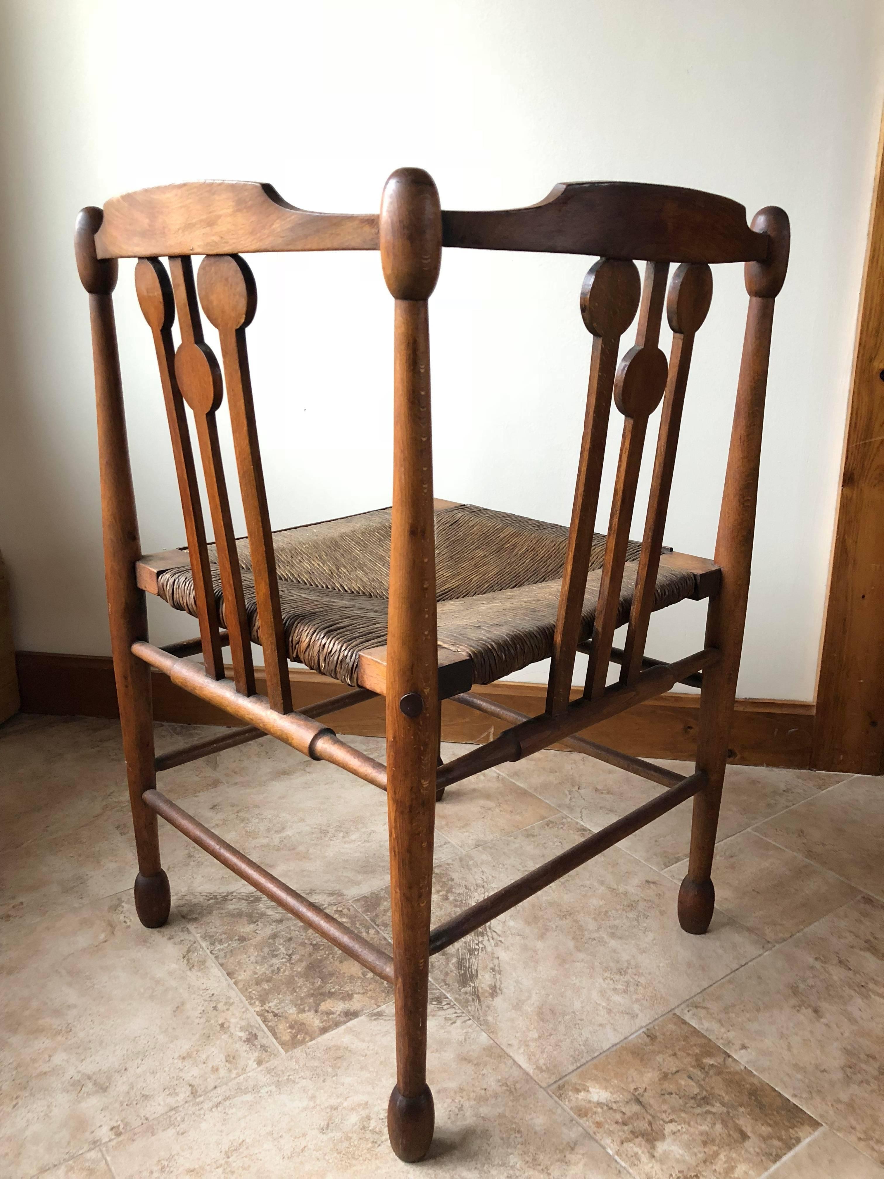 English Arts & Crafts Period Corner Chair 1