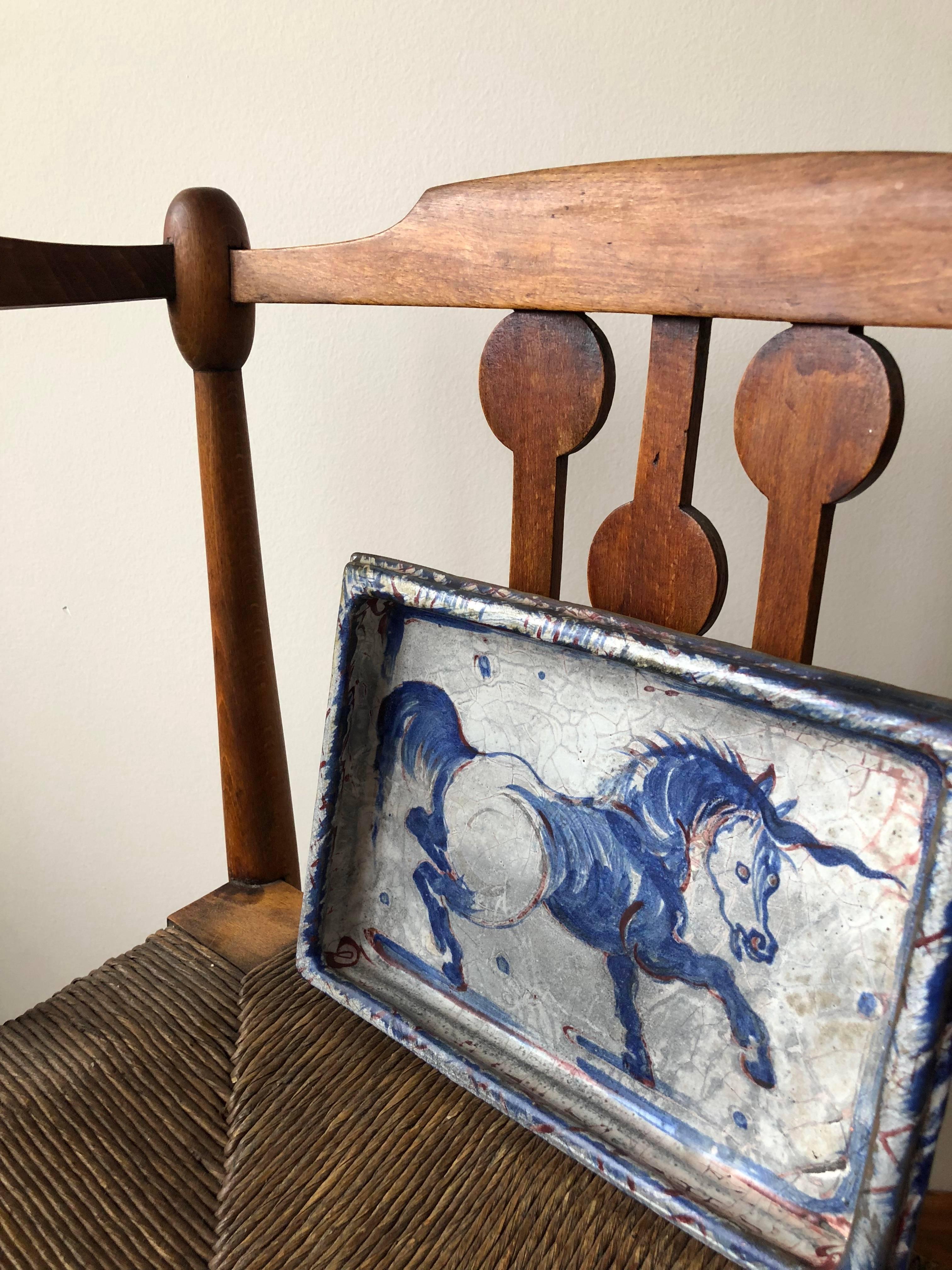 Unicorn wall plaque (or dish), 19th/ Early 20th century.