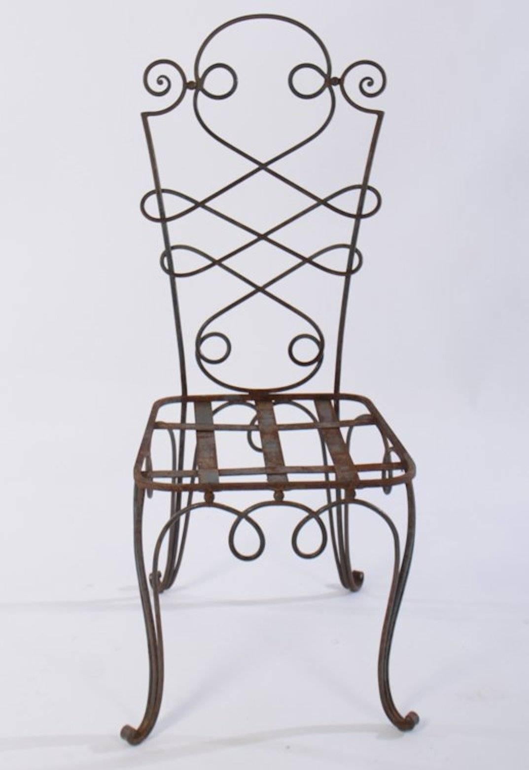 Modern René Prou Iron Chairs
