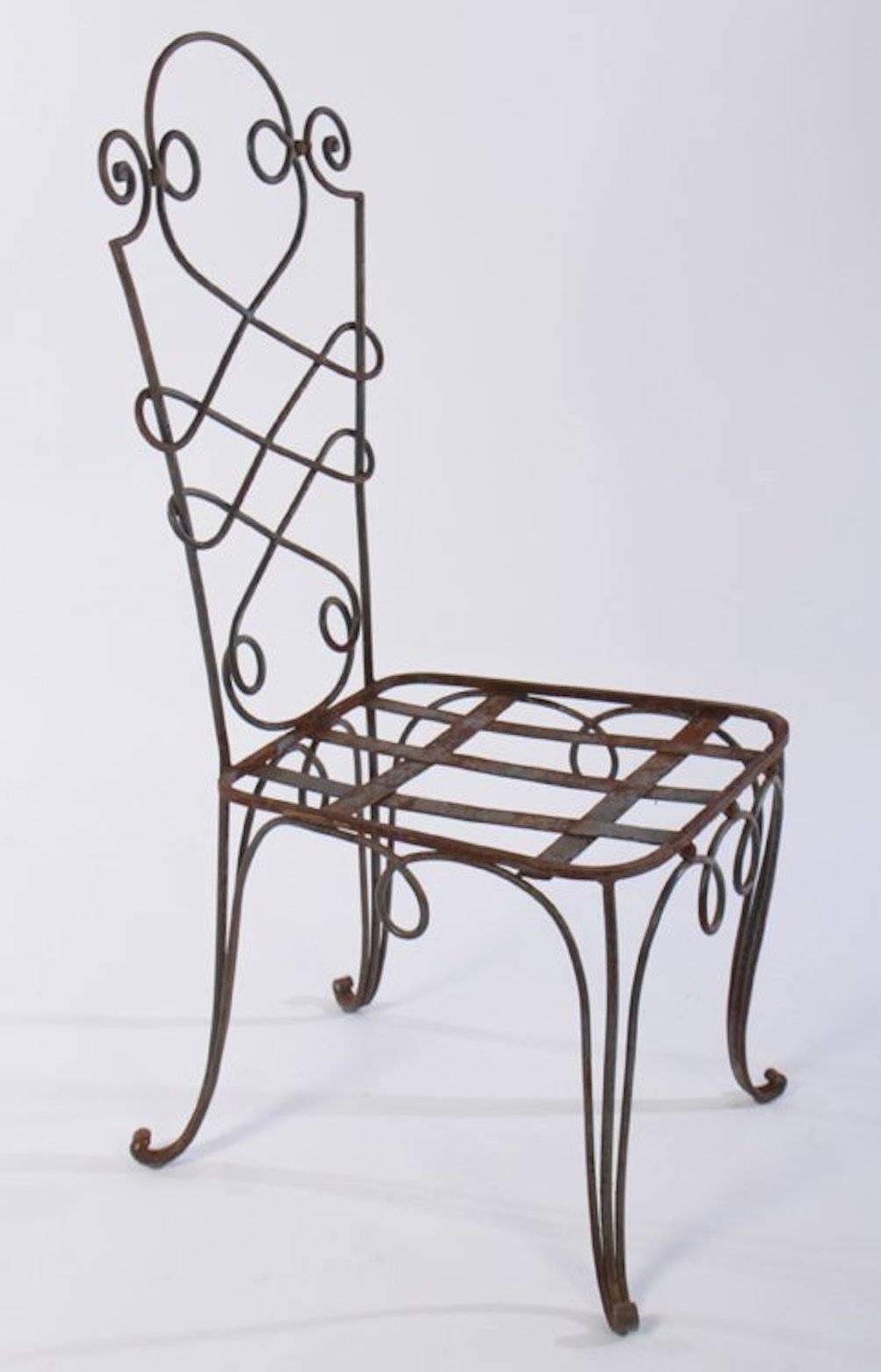 French René Prou Iron Chairs