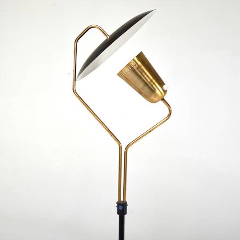 Swedish Convex Reflector Floor Lamp, 1960 at 1stdibs