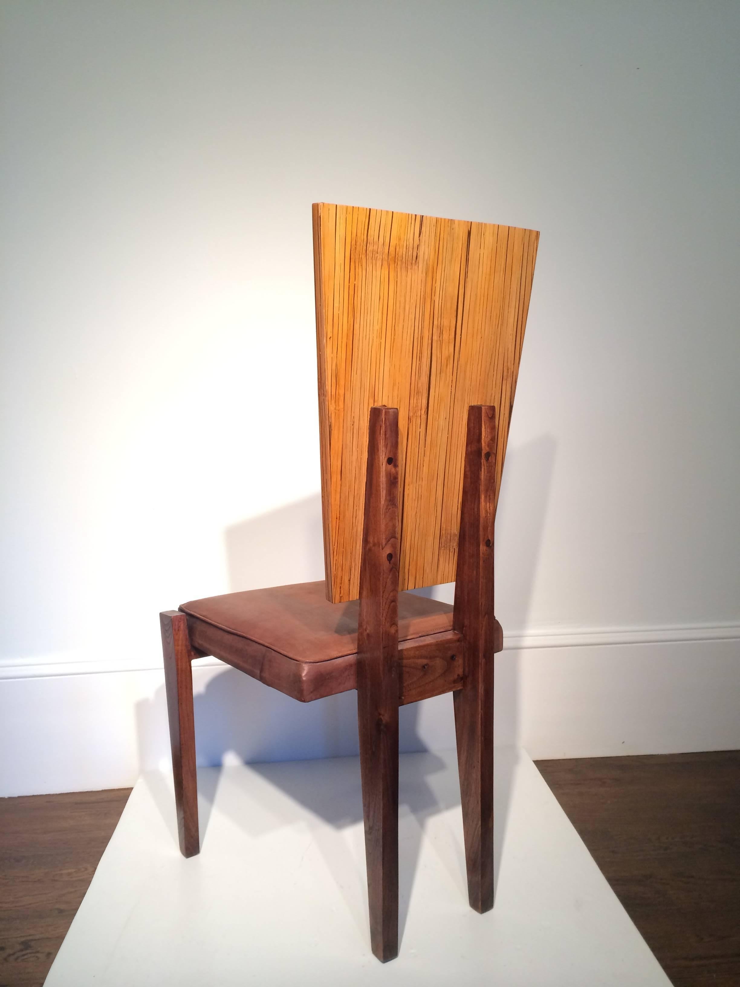 Veneer Andre Sornay Chair, France 1940