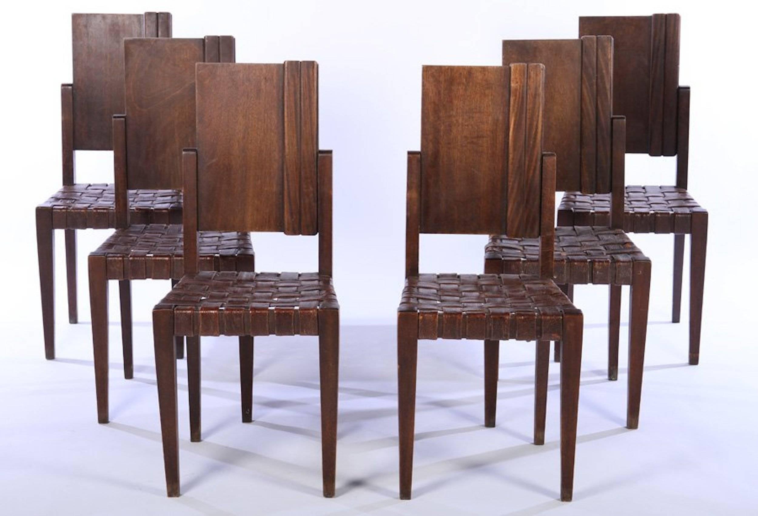 Belgian Modernist Side Chairs, Belgium 1940