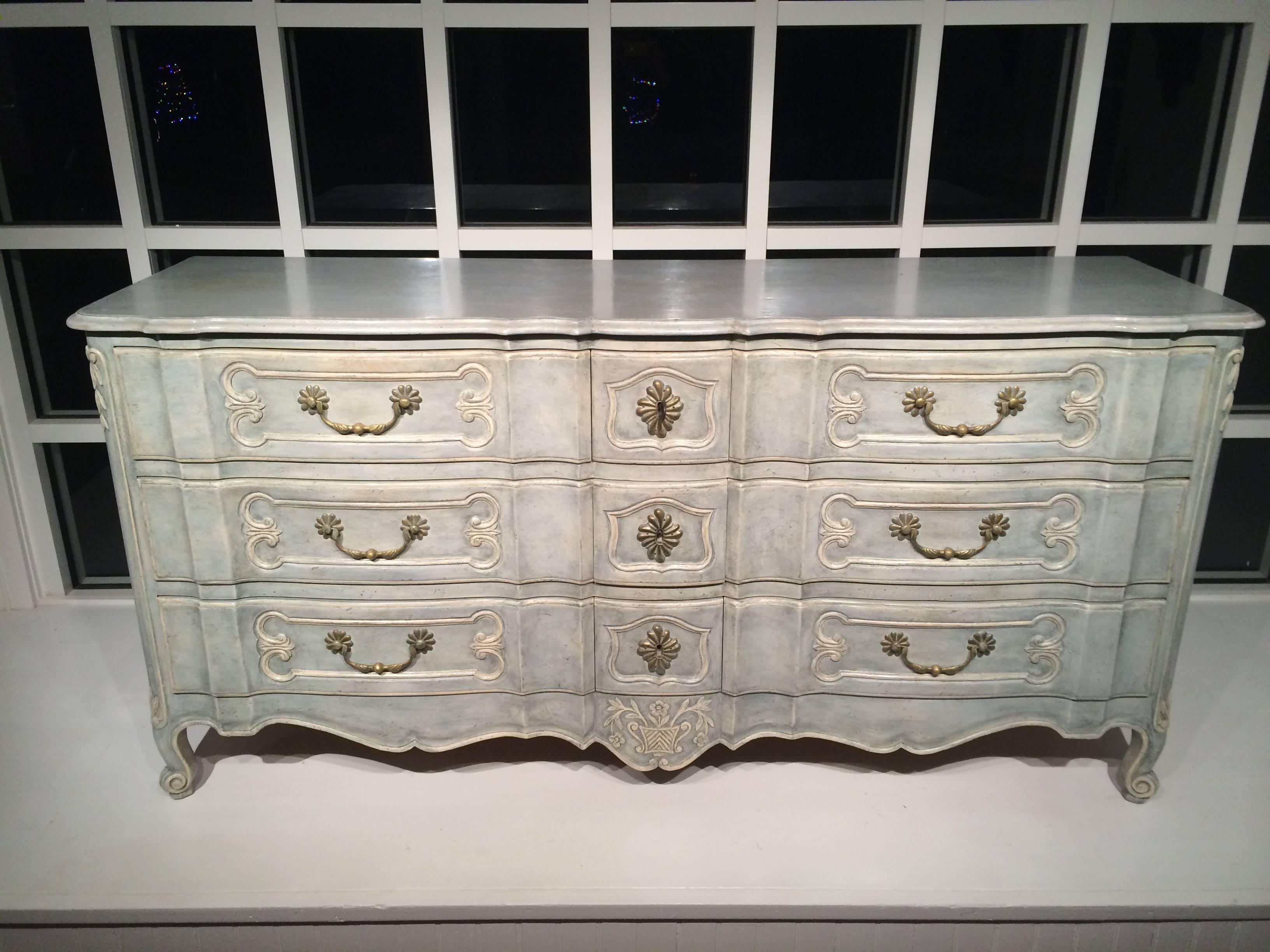 Painted Louis XV Style Chest, Don Rousseau 1940