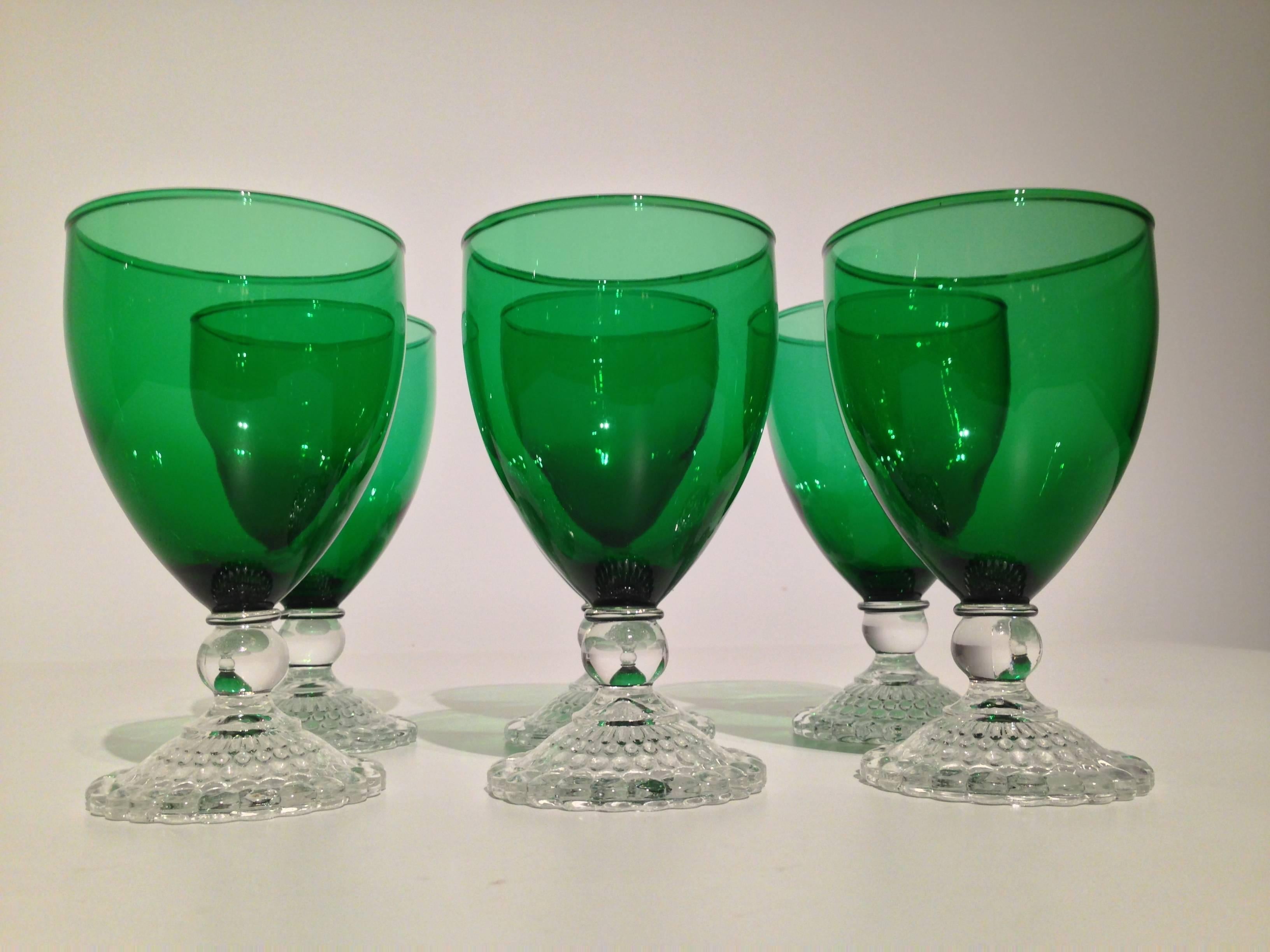 green water goblets for sale