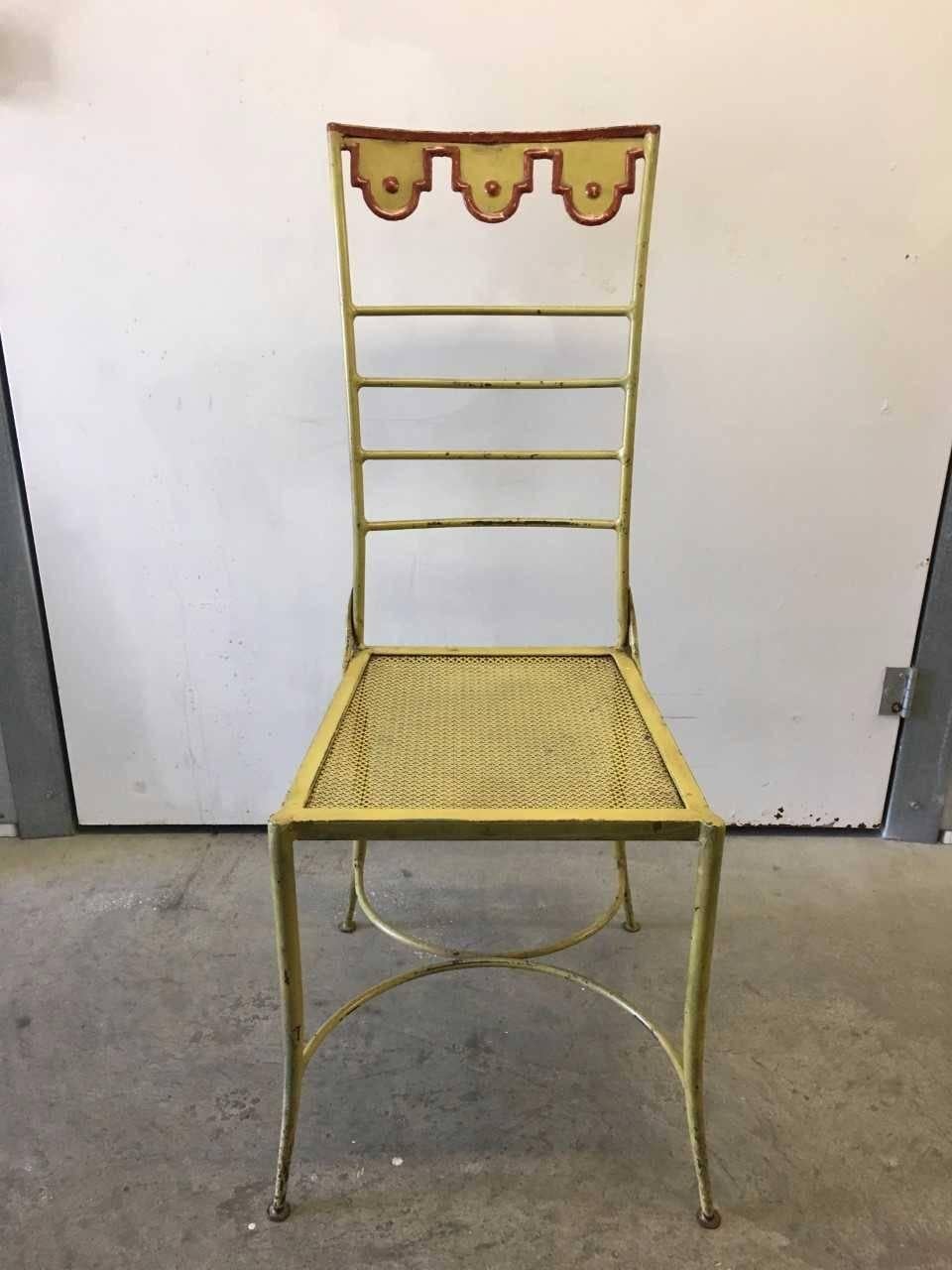 French Hollywood Regency Tole Chairs