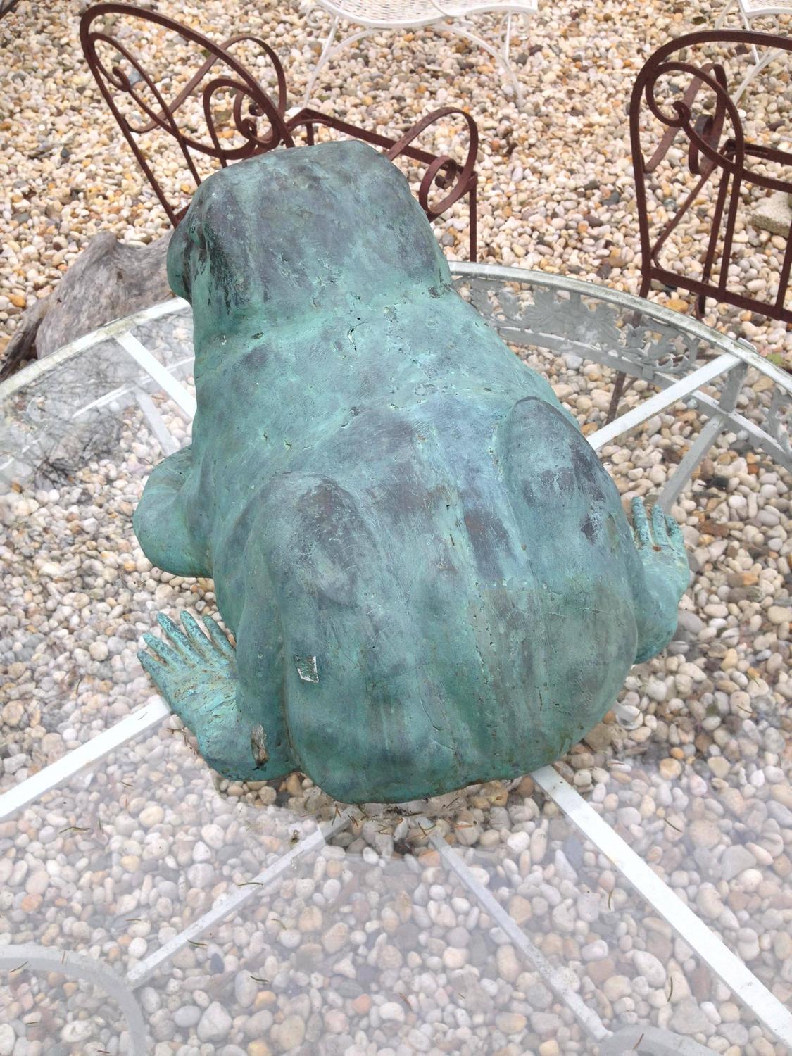 Large Bronze Frog Sculpture For Sale at 1stdibs