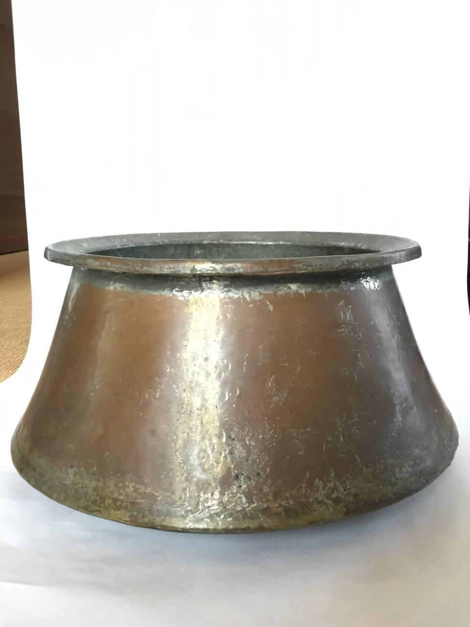 Set of Three Stacking Indian Copper Pots For Sale at 1stdibs
