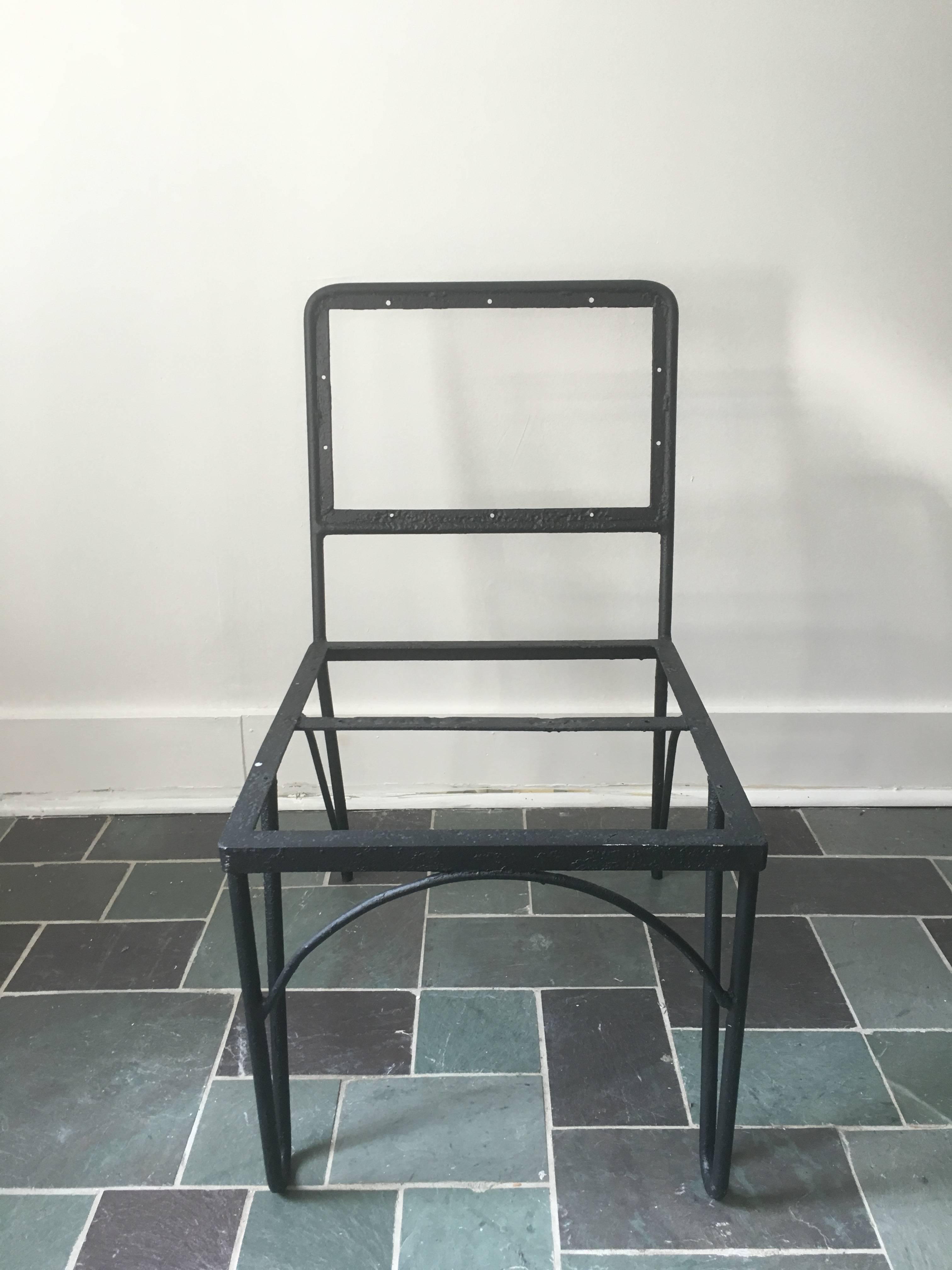 Modern Iron Slipper Chair Frame, France circa 1950