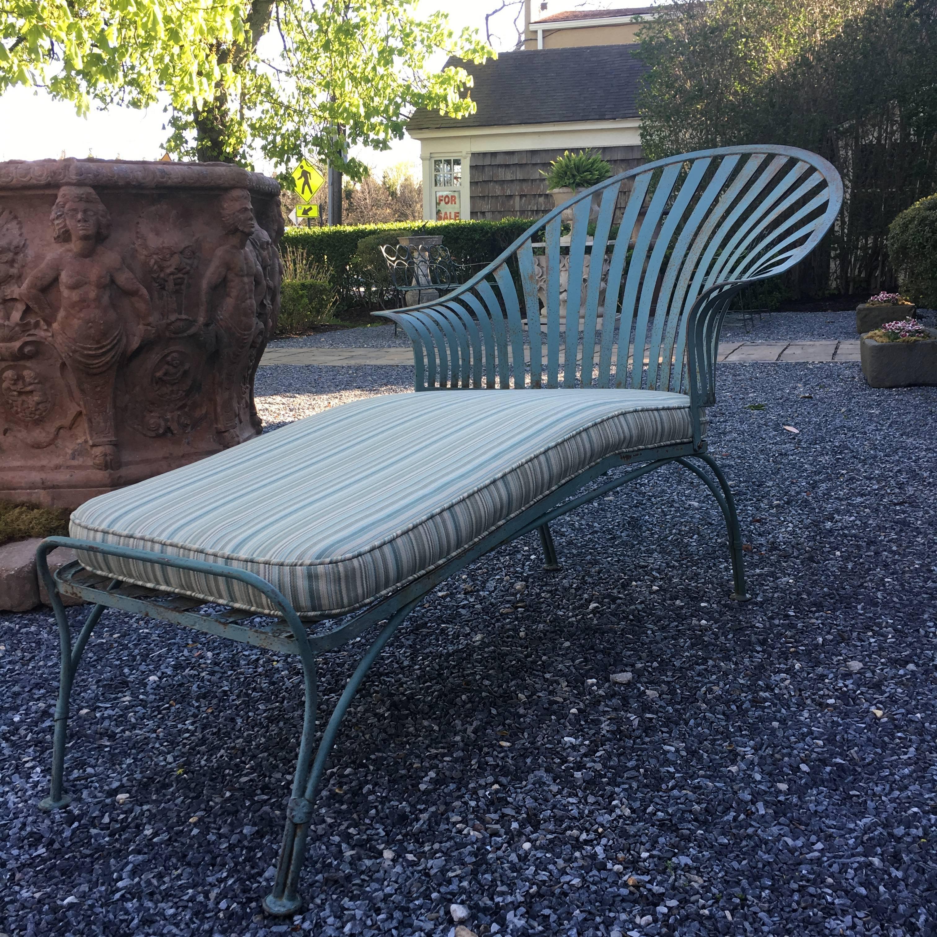 Painted Francois Carre Spring Steel Chaise Lounge