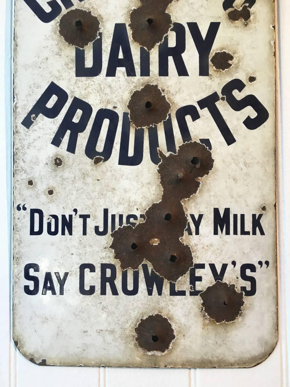 American Mid-20th Century Enamel Trade Sign/ Shooting Target For Sale