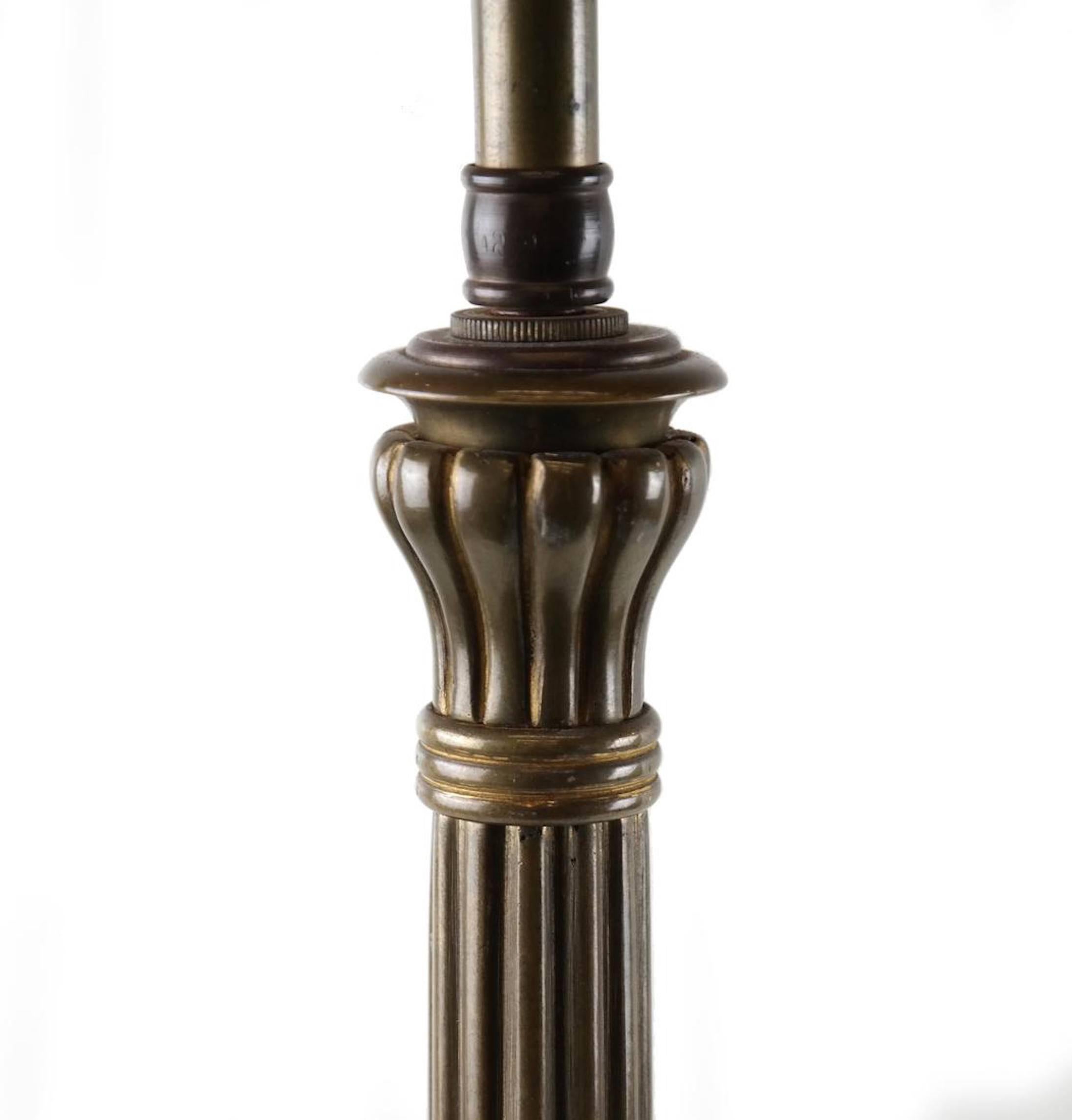 Mid-20th Century Bronze Table Lamp in the Charles X Taste
