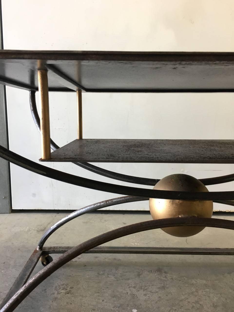 Post-Modern Graphic Postmodern Steel Table