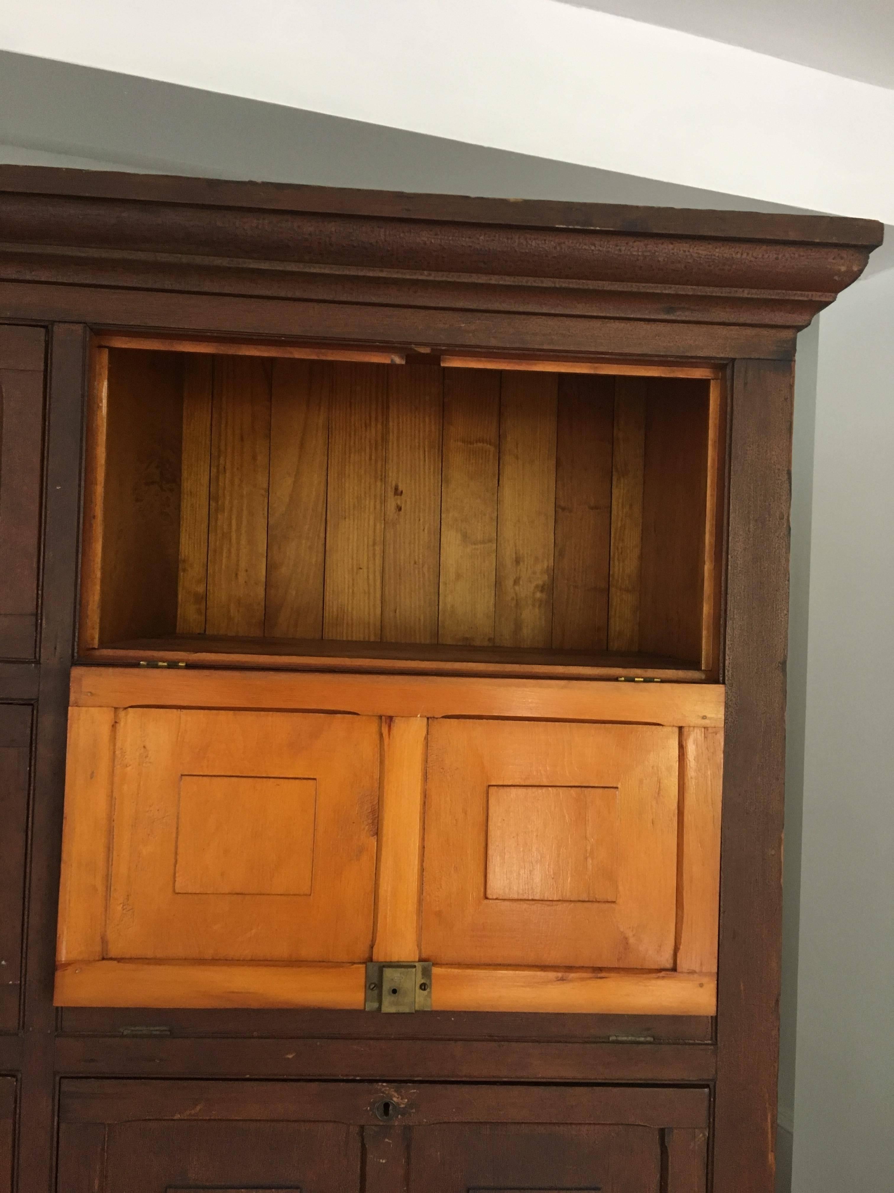Poplar Important Early 19th Century Shaker Cabinet For Sale