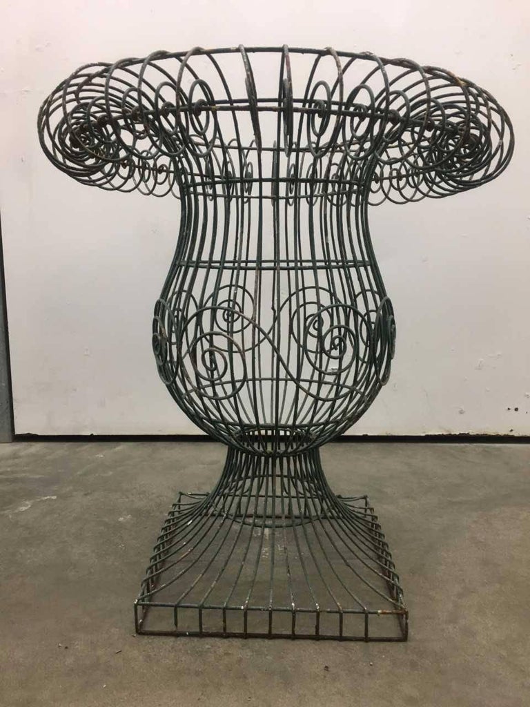 Wire Form Garden Urn For Sale at 1stDibs